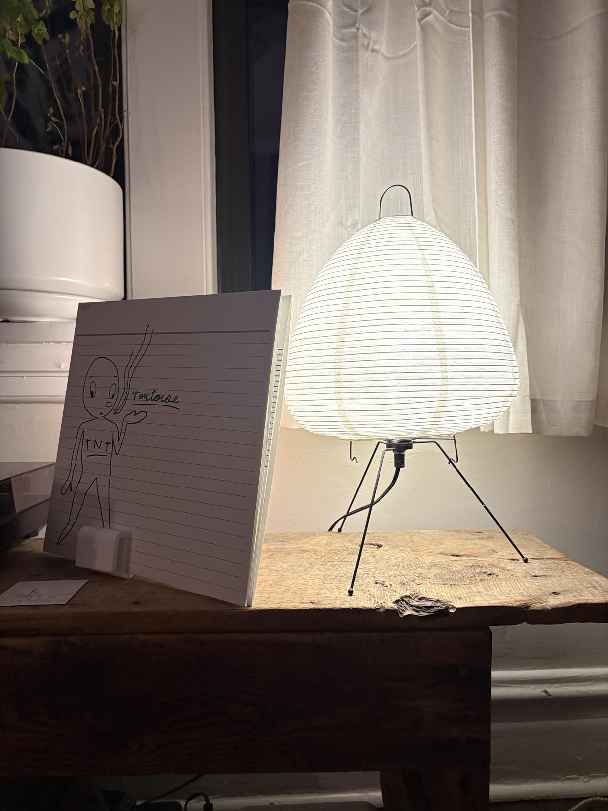 Akari Noguchi Rice Paper Lamp • Dimmable Japanese Paper Lantern Lamp • Japanese Decor Lantern • Cozy Japandi Style • Paper Lantern Light customer photo 1
