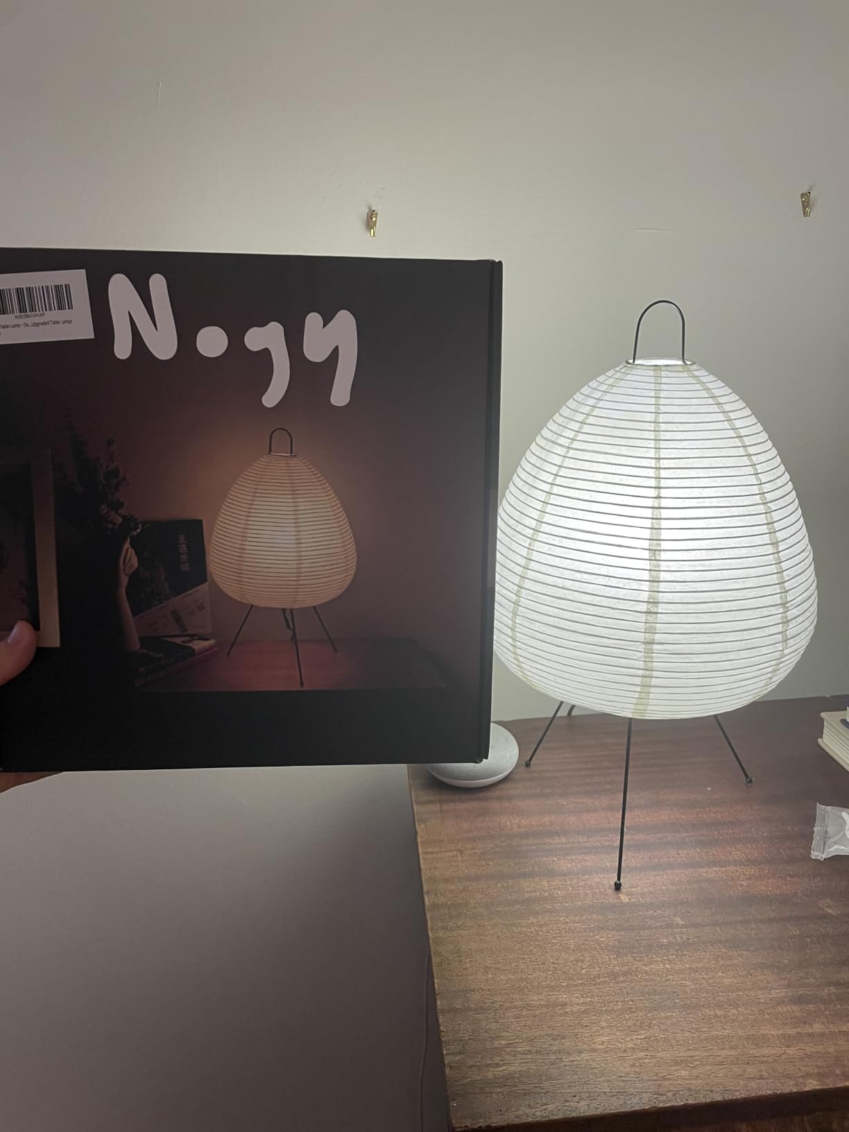 Akari Noguchi Rice Paper Lamp • Dimmable Japanese Paper Lantern Lamp • Japanese Decor Lantern • Cozy Japandi Style • Paper Lantern Light customer photo 2