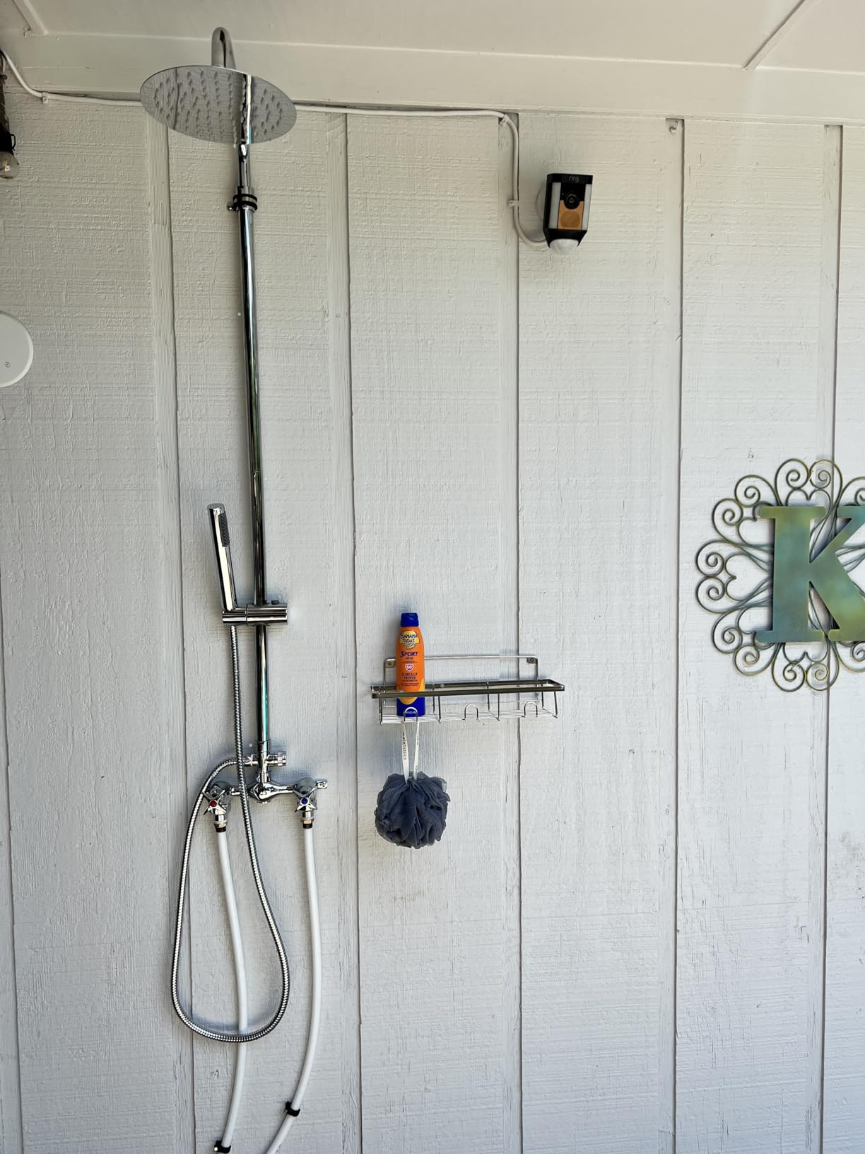 Aolemi Outdoor Shower Kit 8 Inch Head with Handheld, Matte Black | 2-Handle Control Outdoor Shower Fixtures, Adjustable Height, 6-Inch Center Valve, Winter Drainage, Exposed Shower customer photo 2