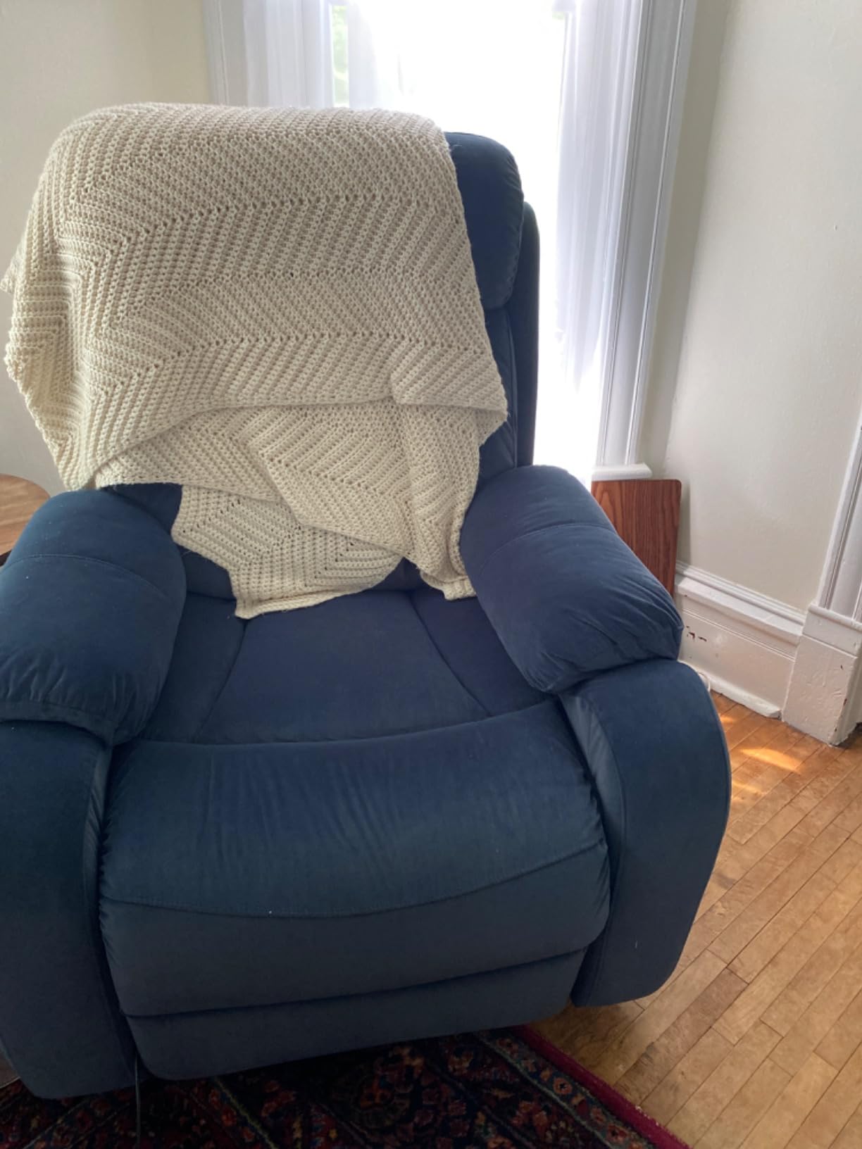 cinkehome Small Power Lift Recliner for Elderly, Lift Chair Recliners, Electric Recliner Chairs for Seniors, Remote Control, Adjustable, Side Pocket (Navy Blue) customer photo 1