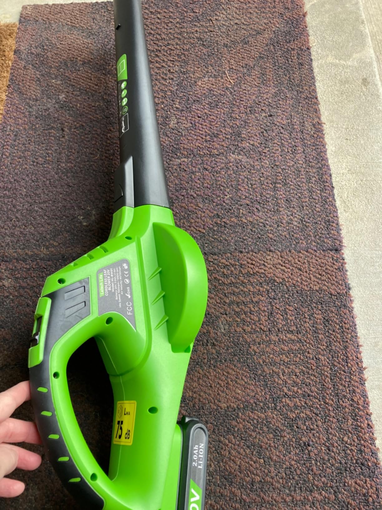 Leisch Life 21V Leaf Blower Cordless | Handheld Electric Lightweight Blower with 2.0Ah Rechargeable Battery & Fast Charger | Adjustable Speeds, Portable Design for Lawn, Patio, Yard, Sidewalk Cleaning customer photo 2
