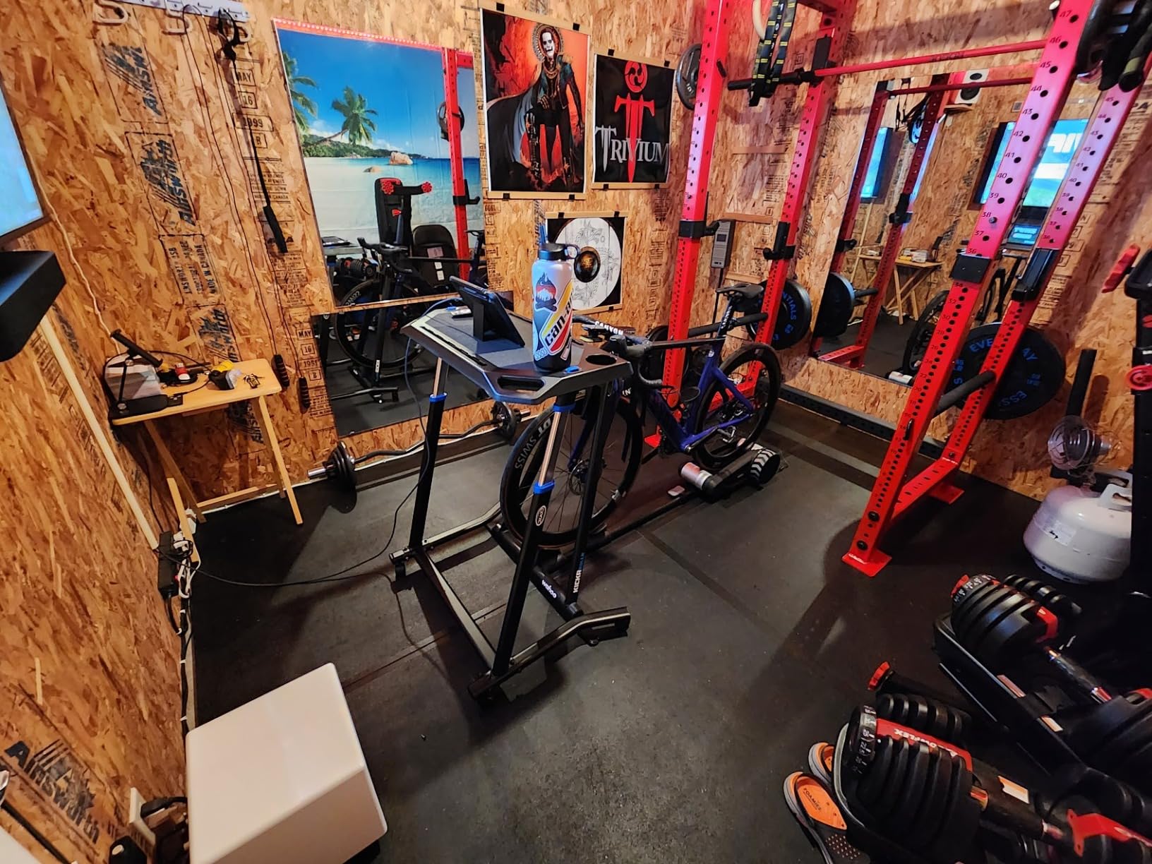 CXWXC Indoor Cycling Desk - Adjustable Height Bike Deak Laptop Stand customer photo 1