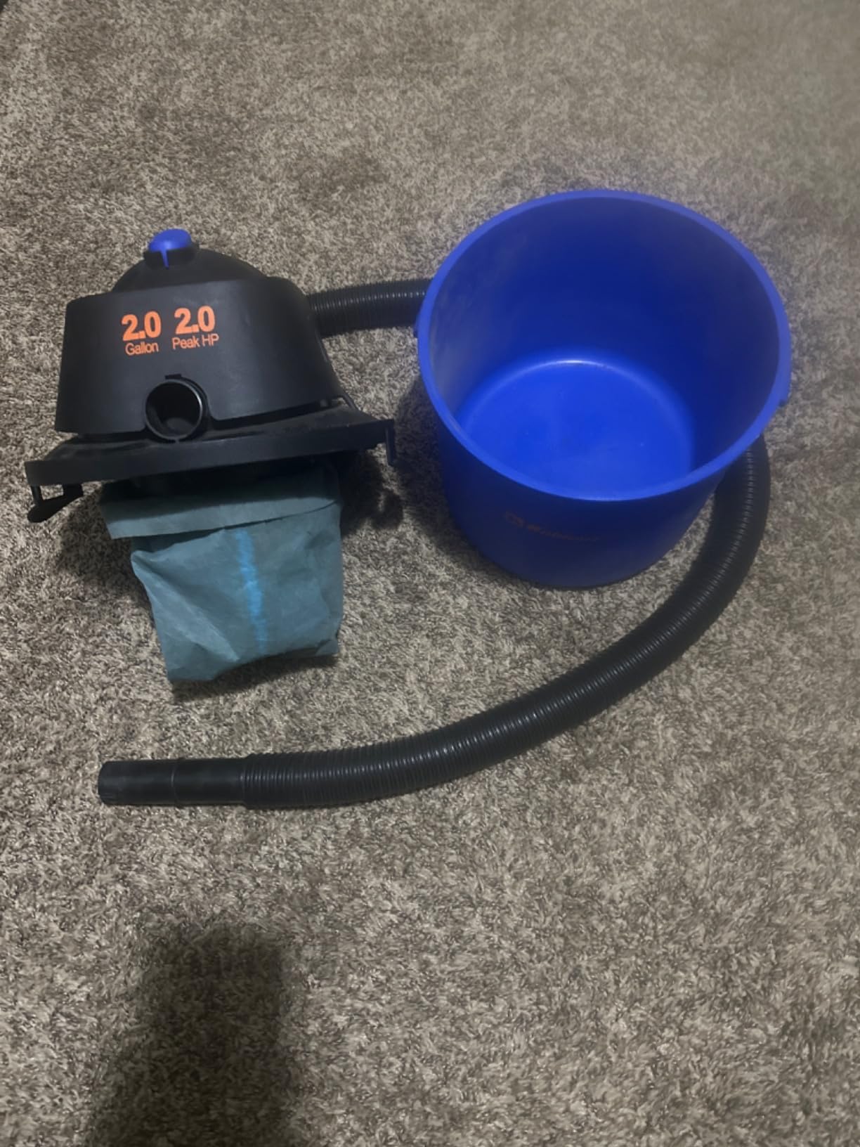 Koblenz WD-2L Wet Dry Vacuum Cleaner, Home Car Garage Workshop, 2.0 PHP | 60 CFM, 10 Ft Reach, Twist-N-Lock Hose, Small Shop Vac, Portable Shop Vac for Home Car Garage Workshop, Accessories Included customer photo 2