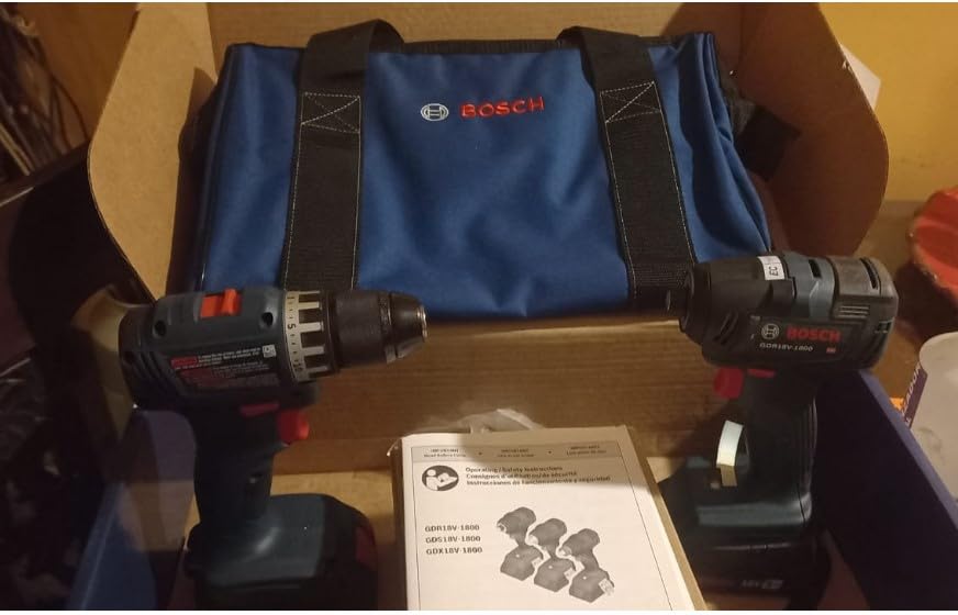 Bosch GXL18V-27B22 18V Power Tool Combo Kit, Drill Driver and Impact Driver, Brushless Compact, 1/2 In. cordless power drill, 1/4 In. hex customer photo 2
