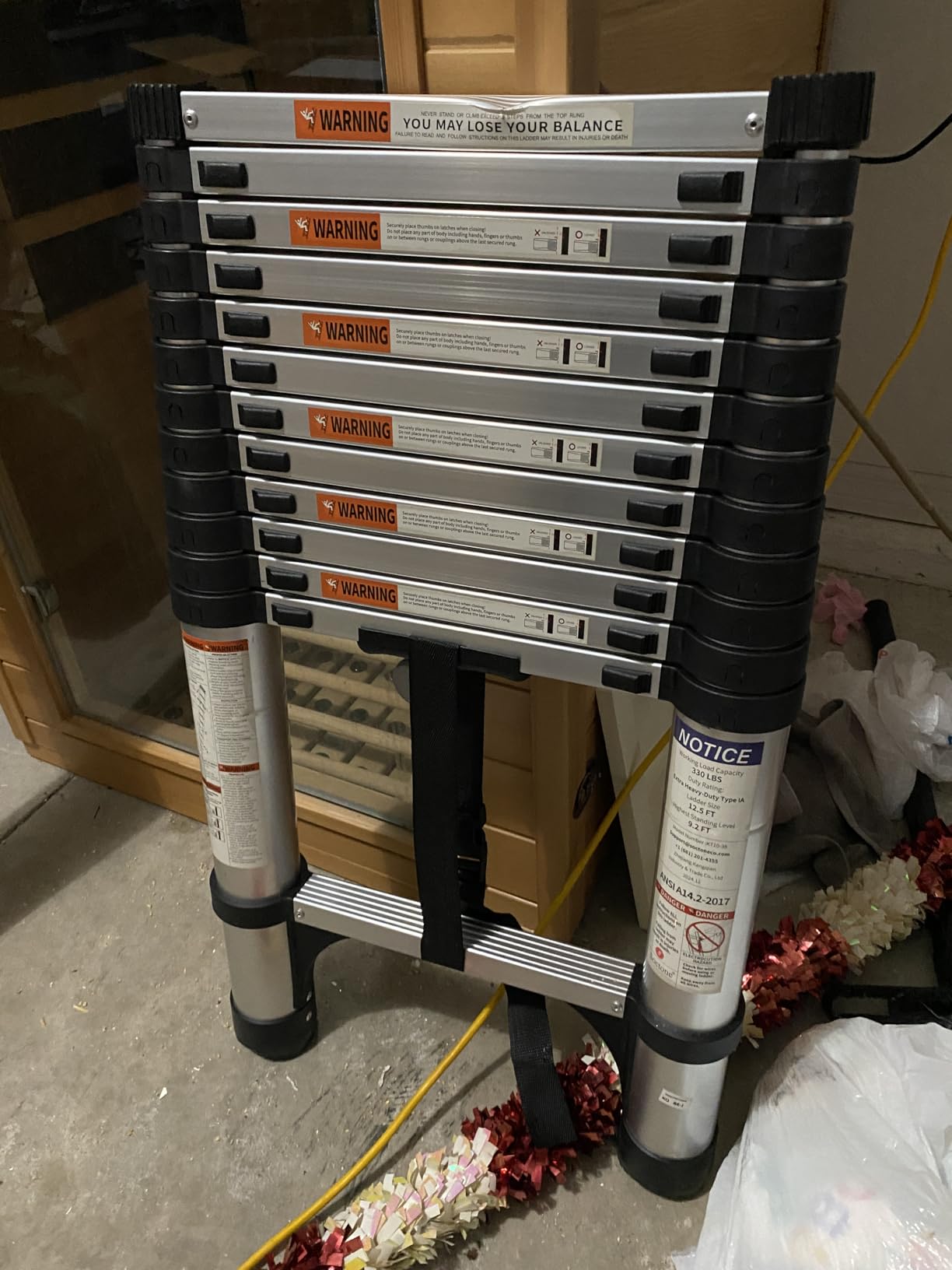 Soctone 12.5FT Telescoping Ladder with Stabilizers, Slow Down Design customer photo 1