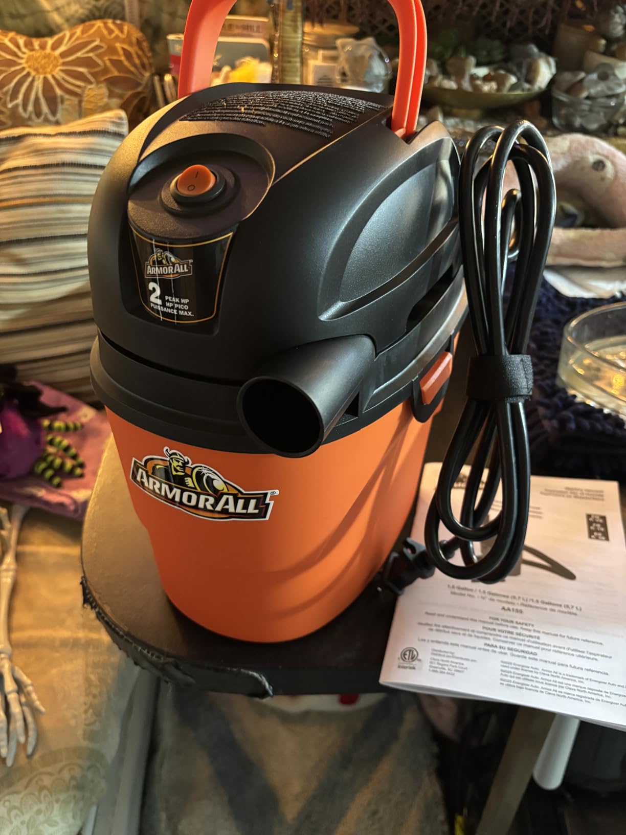 Armor All® AA155 1.5-Gallon 2 Peak HP Portable Wet/Dry Vacuum, Orange customer photo 1