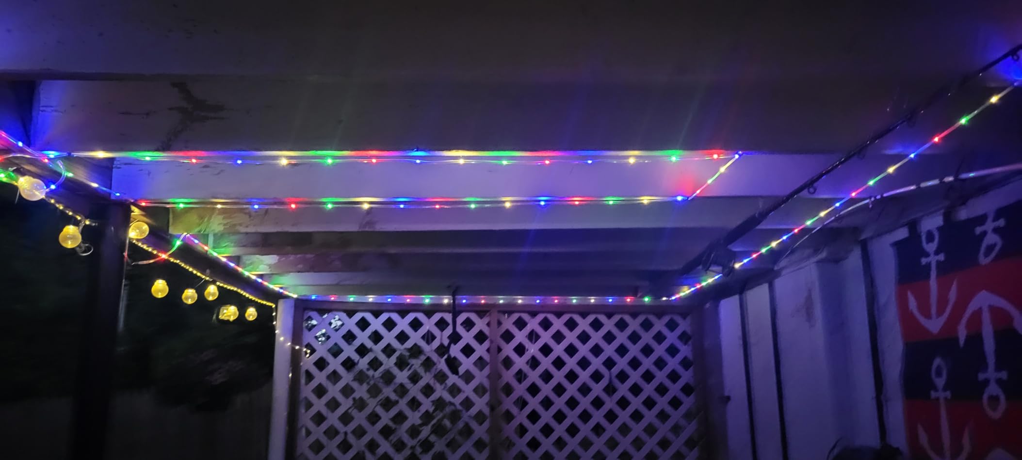 ICRGB Solar Pool Lights, 66FT 200LED 1800mAh Solar Rope Lights (Blue) customer photo 1