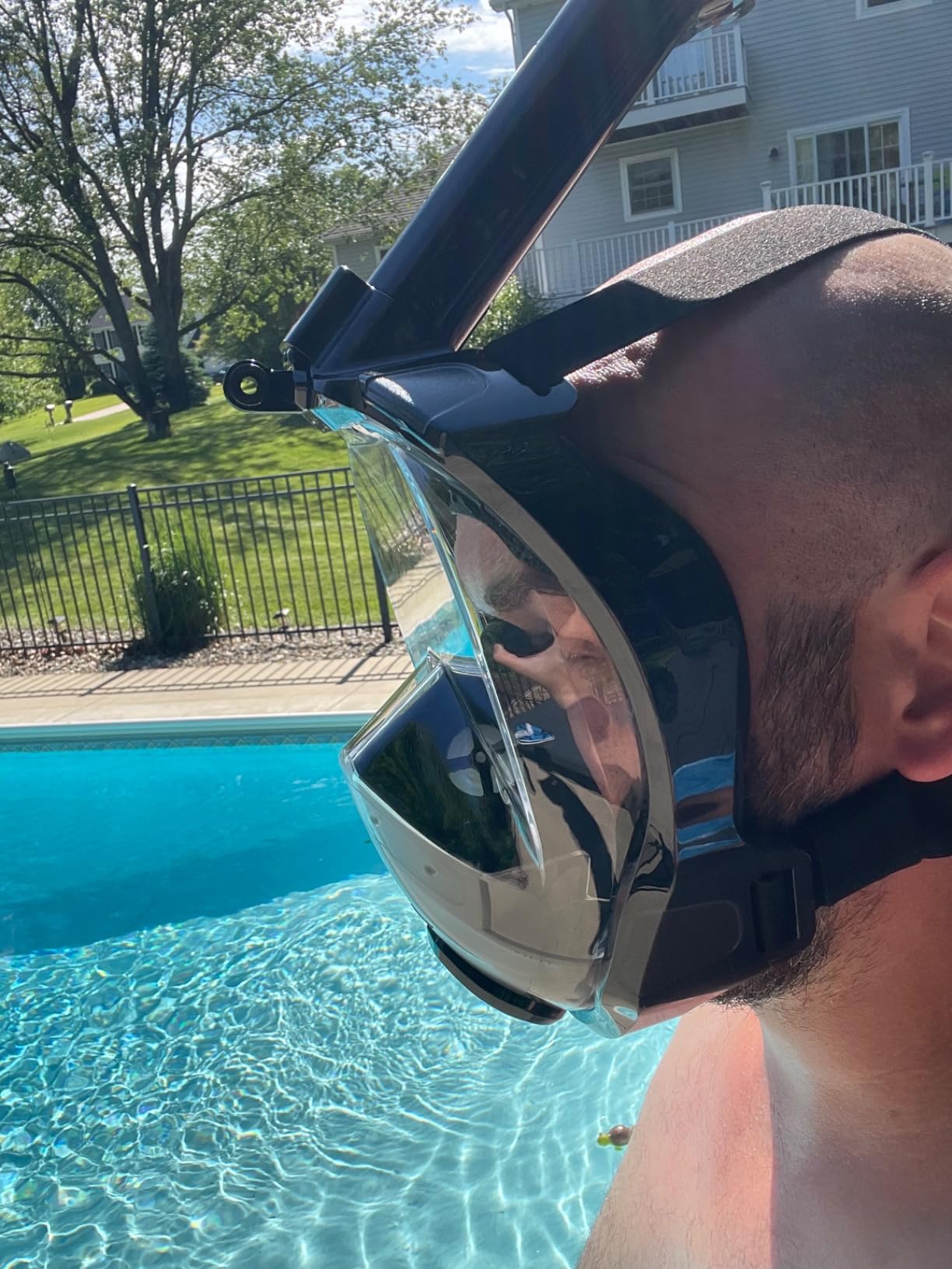 Khroom Full Face Snorkel Mask for Adults, CO2 Safe, Anti-Fog, 180° View customer photo 2