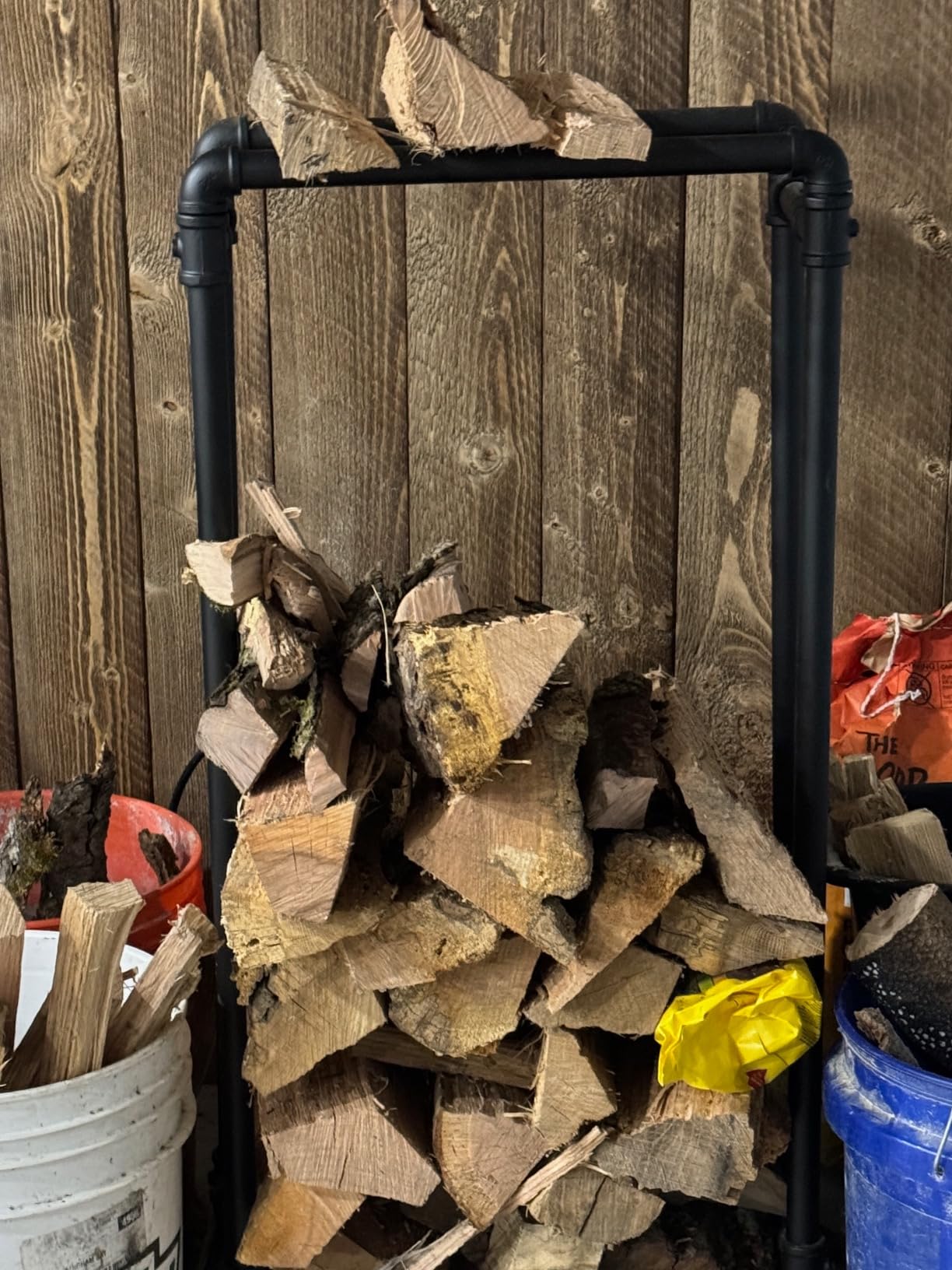 pamo Firewood Rack Vertical Indoor Outdoor - Heavy Duty, 21