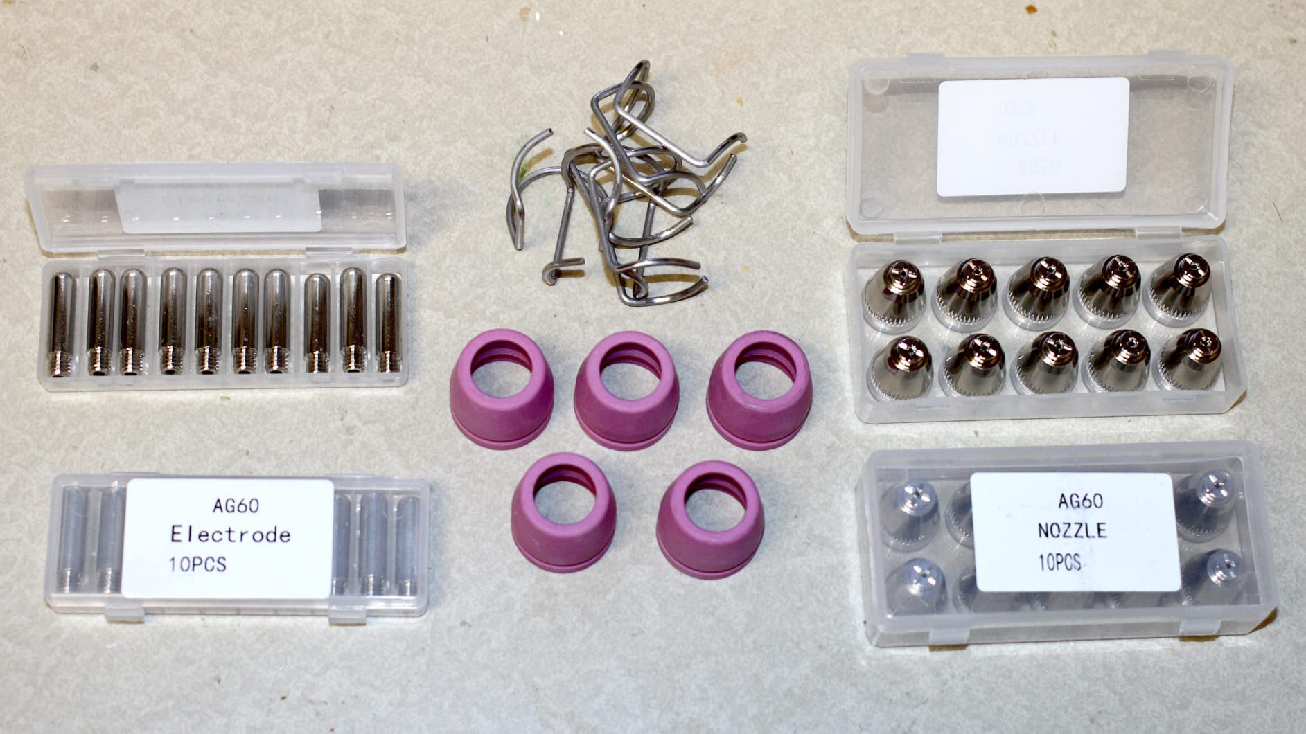 SG-55 AG-60 WSD-60 Plasma Cutter Cutting Torch Tip Nozzles Consumables Kit, .045'' 50PCS (AG60) customer photo 2
