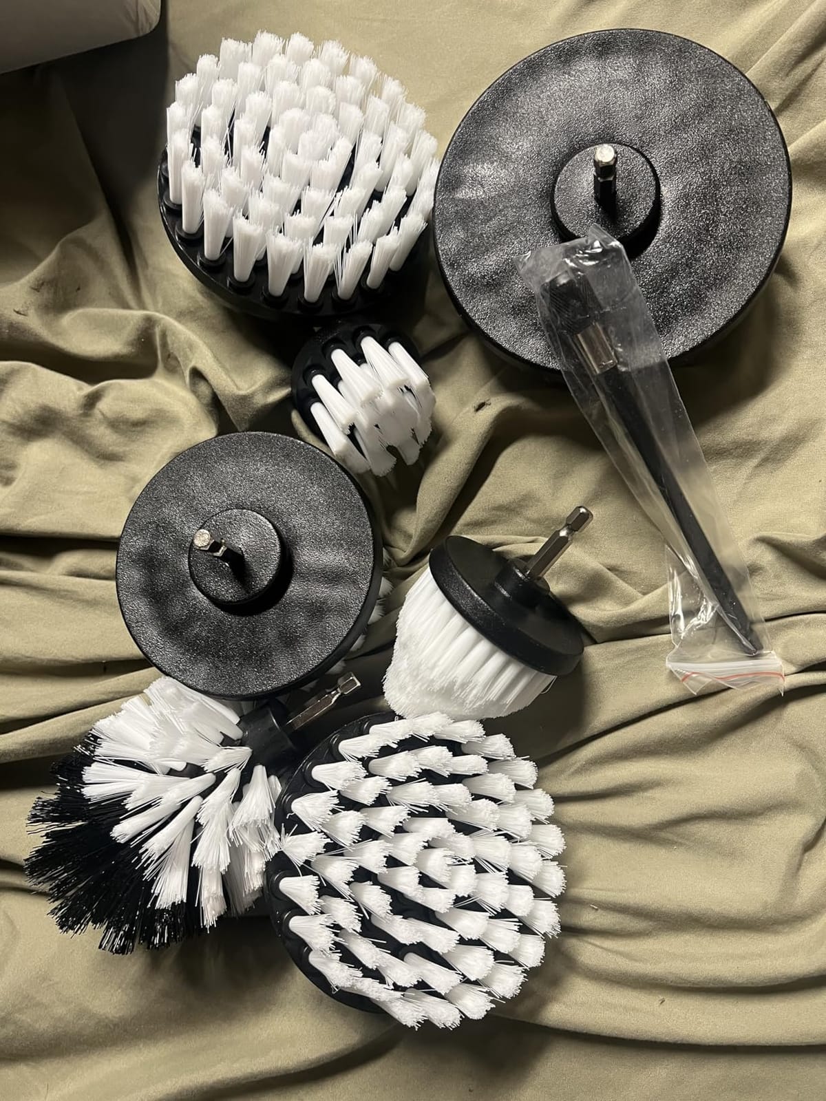 8 Pack Drill Brush Attachment Set, 1/4in Power Scrubber Brush+ Extend Long Rod, Brush Drill Attachment, Power Cleaning Scrub Brush for Bathroom, Tub, Tile, Corner, Floor customer photo 1