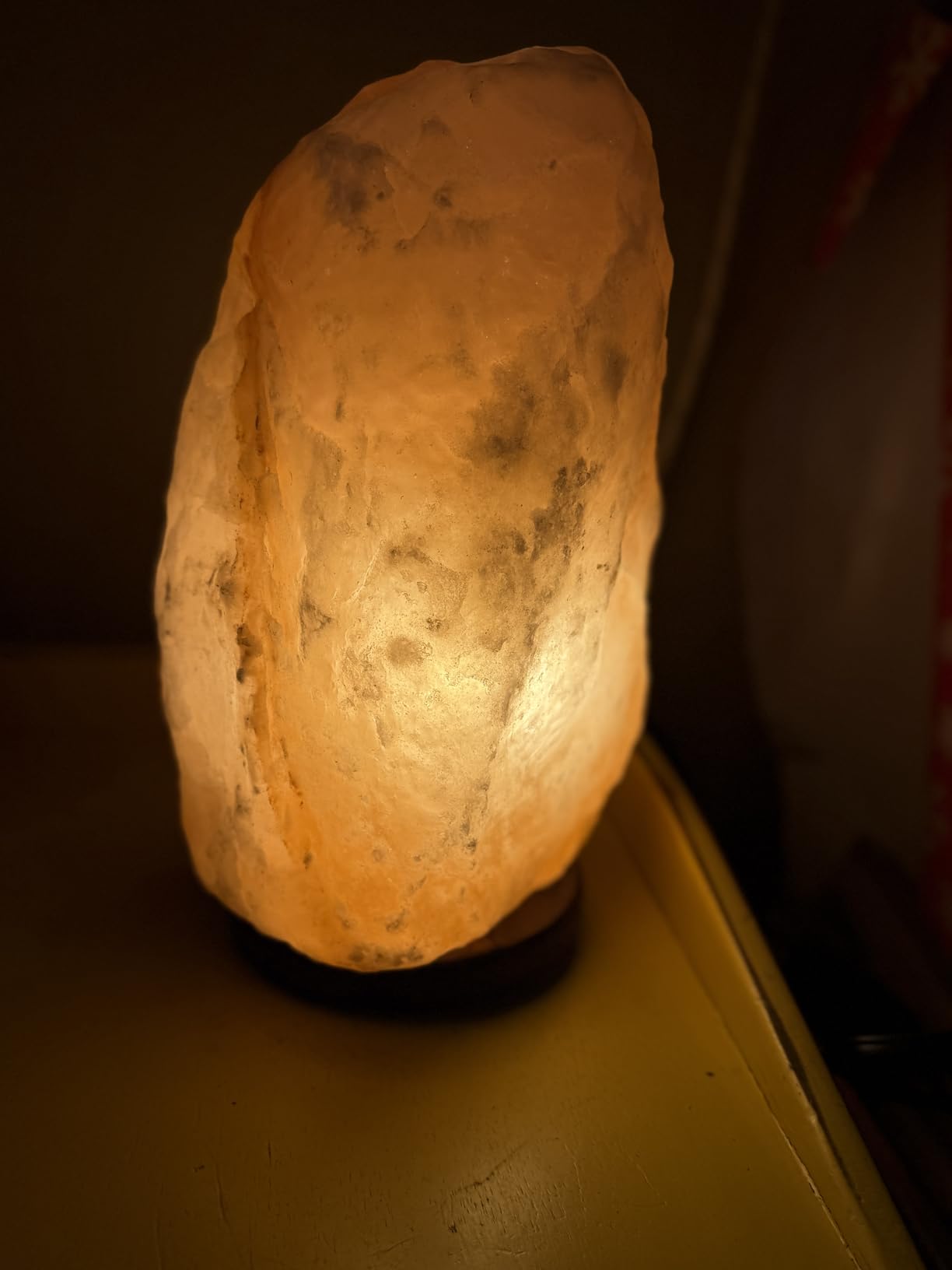 Himalayan Secrets Large Natural Pink Salt Lamp with Wood Base 25-30 lbs customer photo 2