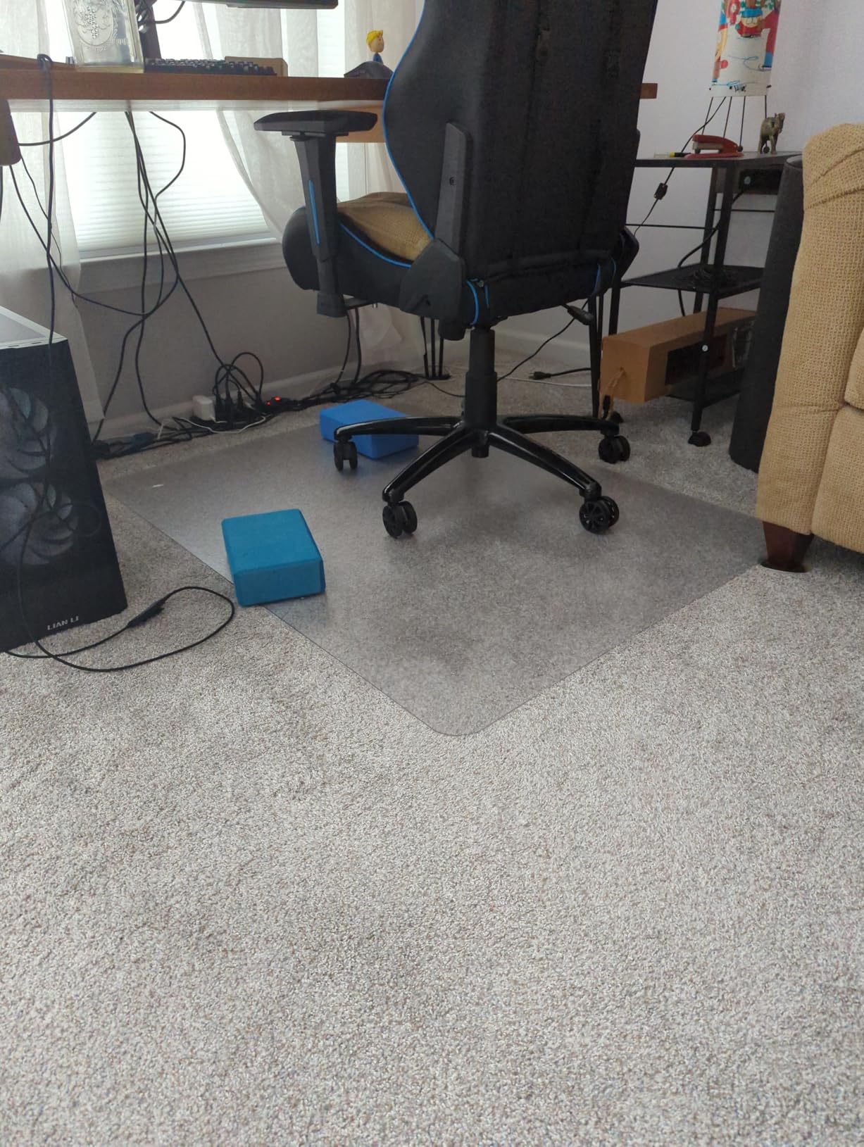 GORILLA GRIP Office Chair Mat for Carpet Floors, Heavy Duty, 29x47 Clear | Easy Glide Slip Resistant Mats Under Desk, Carpeted Floor Protector for Work and Gaming Rolling Chairs, Computer Accessories customer photo 1