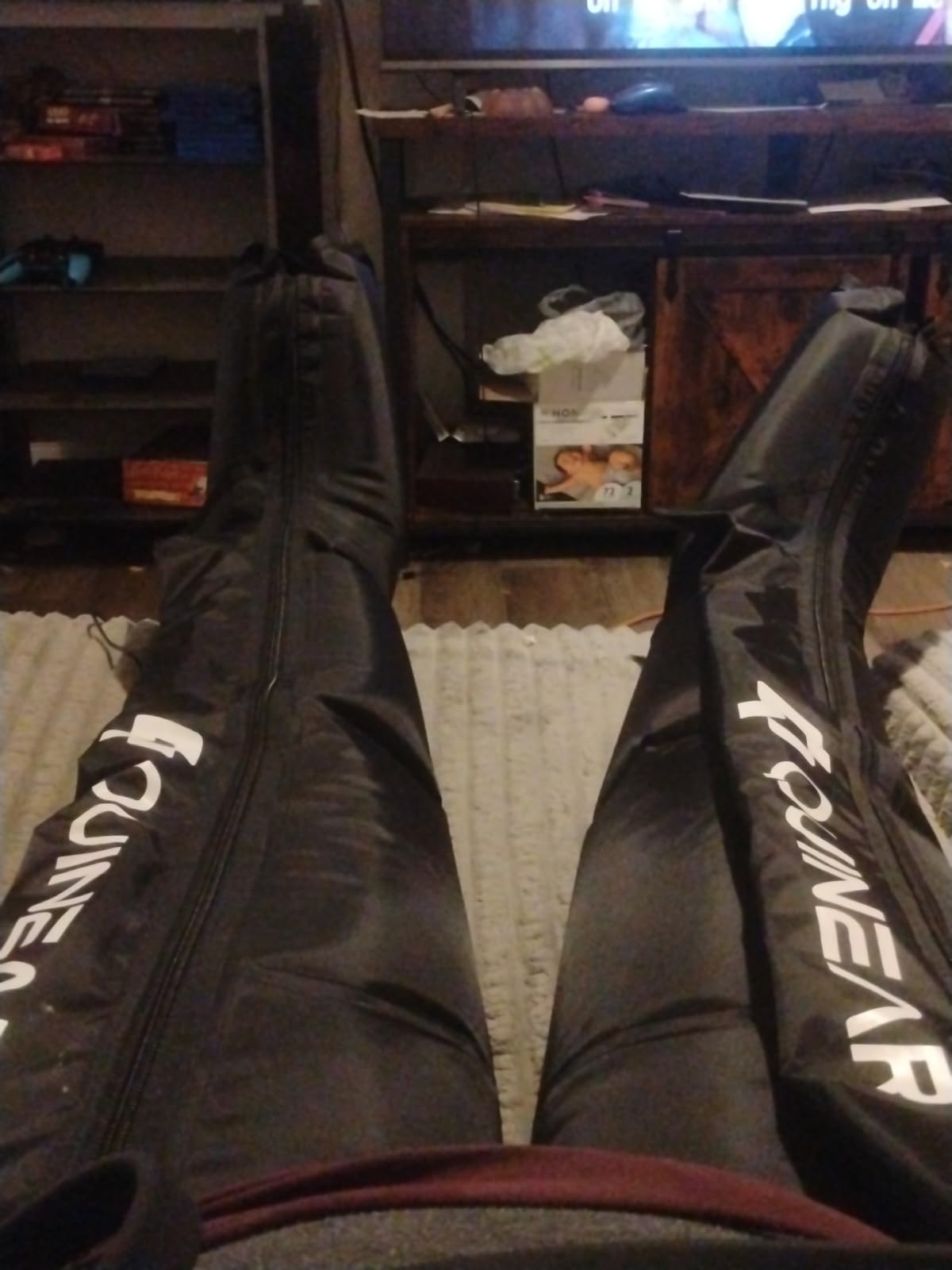 QUINEAR Air Compression Recovery System, Professional Sequential Device for Massage Therapy, Foot and Leg Recovery Boots to Improve Circulation for Athletes, FSA-HSA Eligible (Small) customer photo 2