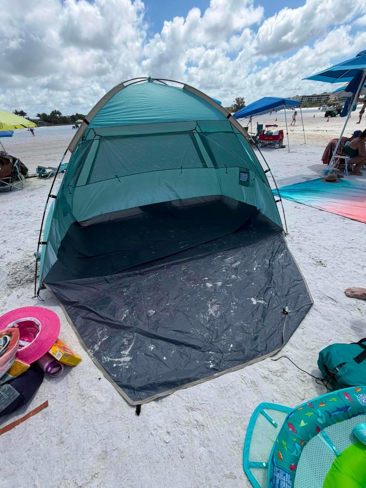 Gorich Beach Tent Sun Shelter for 3/4/6/8/10 Person with UPF 50+ UV Protection, Lightweight & Easy Setup Beach Shade Canopy, Portable Beach Shade Tent Beach Cabana customer photo 2