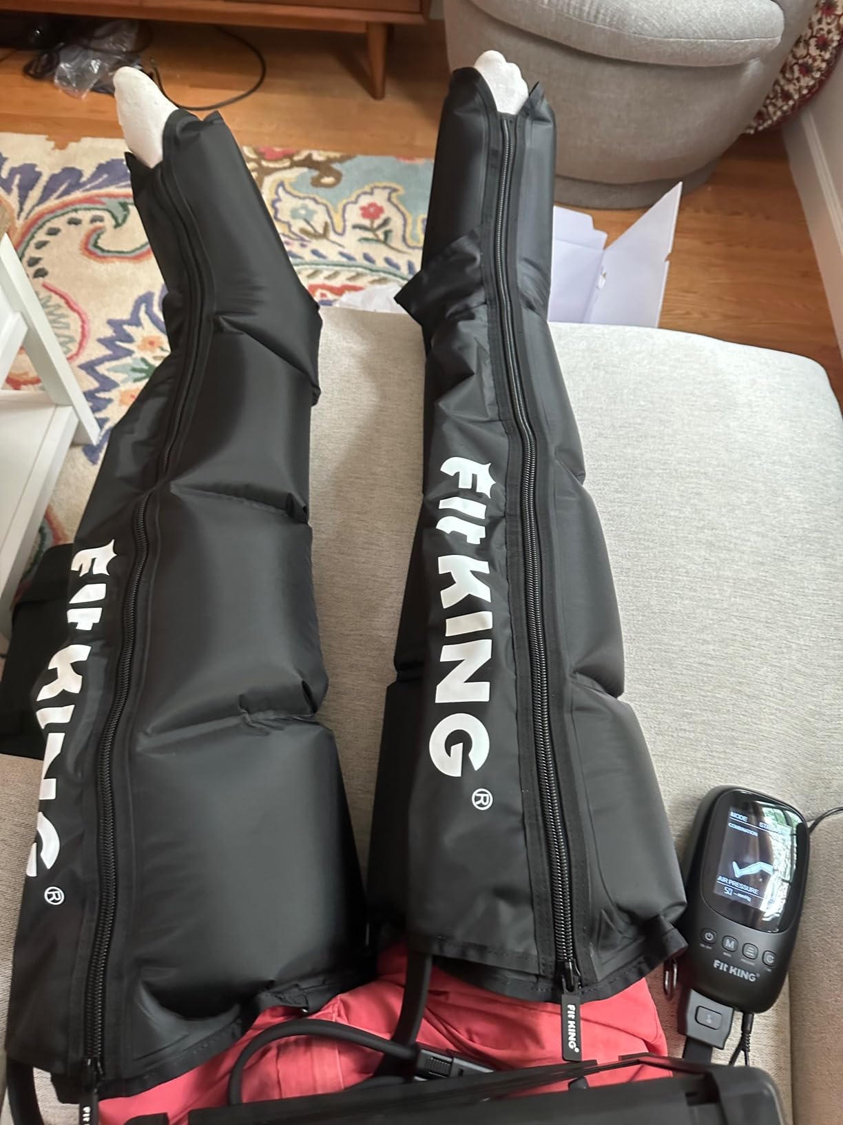 FIT KING Air Compression Recovery System, Full Leg Massager Boots (Large) customer photo 1