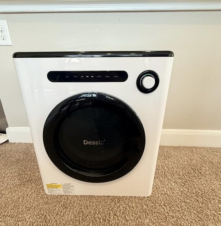 Dessiz 1.6 Cu.Ft., 11LBS Compact Dryer 950W Portable Clothes Dryer Machine with Stainless Steel Drum and Exhaust Hose, Dryer for RVs, Apartments, Dorm Rooms - Quiet, Sturdy, Easy to Use and LED Display customer photo 1