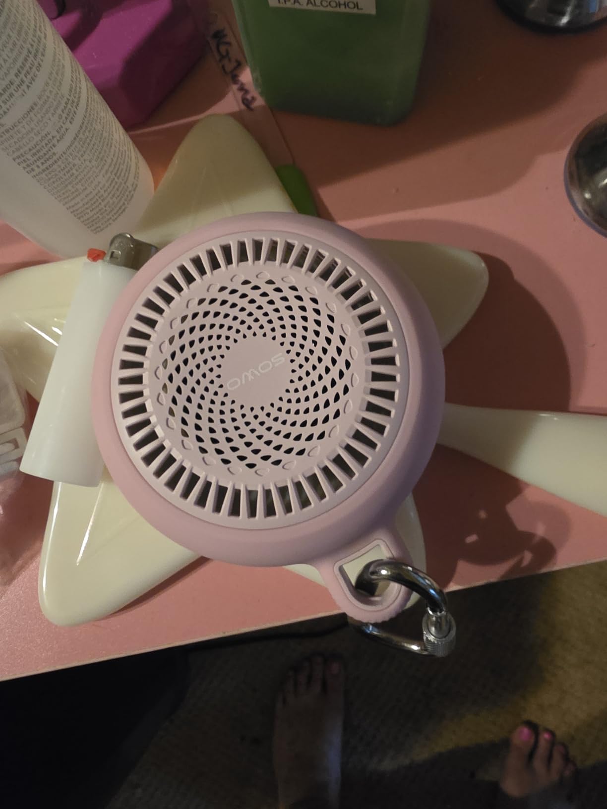 SOWO Shower Speaker Bluetooth Waterproof, Small Speaker Portable Wireless customer photo 1