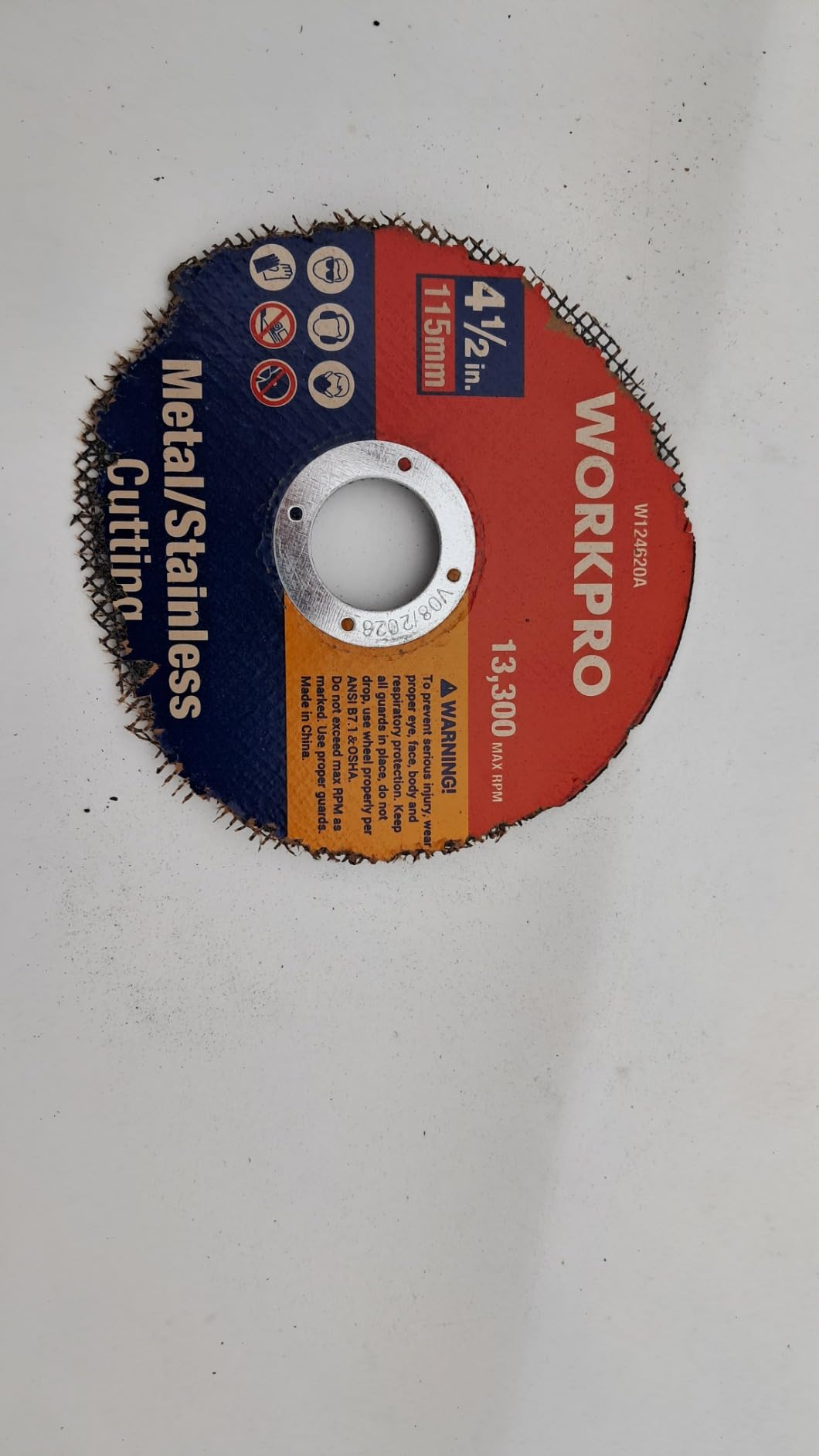 WORKPRO 10-Pack Cut-Off Wheels 4-1/2 x 7/8 Metal Cutting Disc customer photo 1