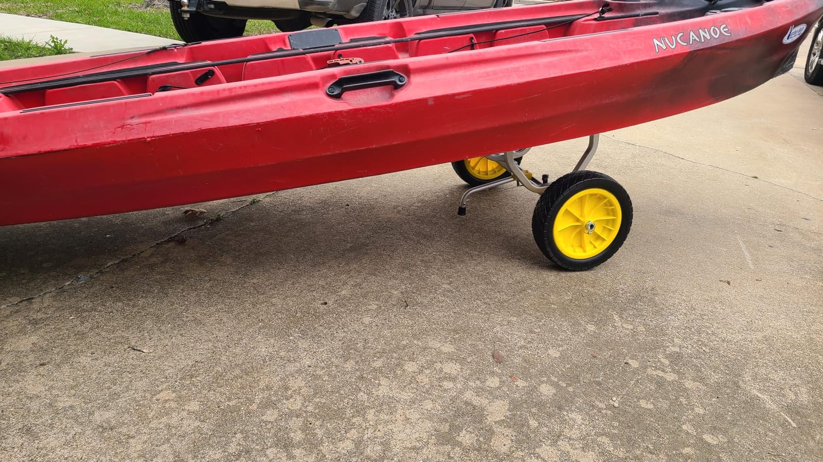 Bonnlo Kayak Cart, Heavy Duty Universal Kayak Trailer Adjustable Width 6.3