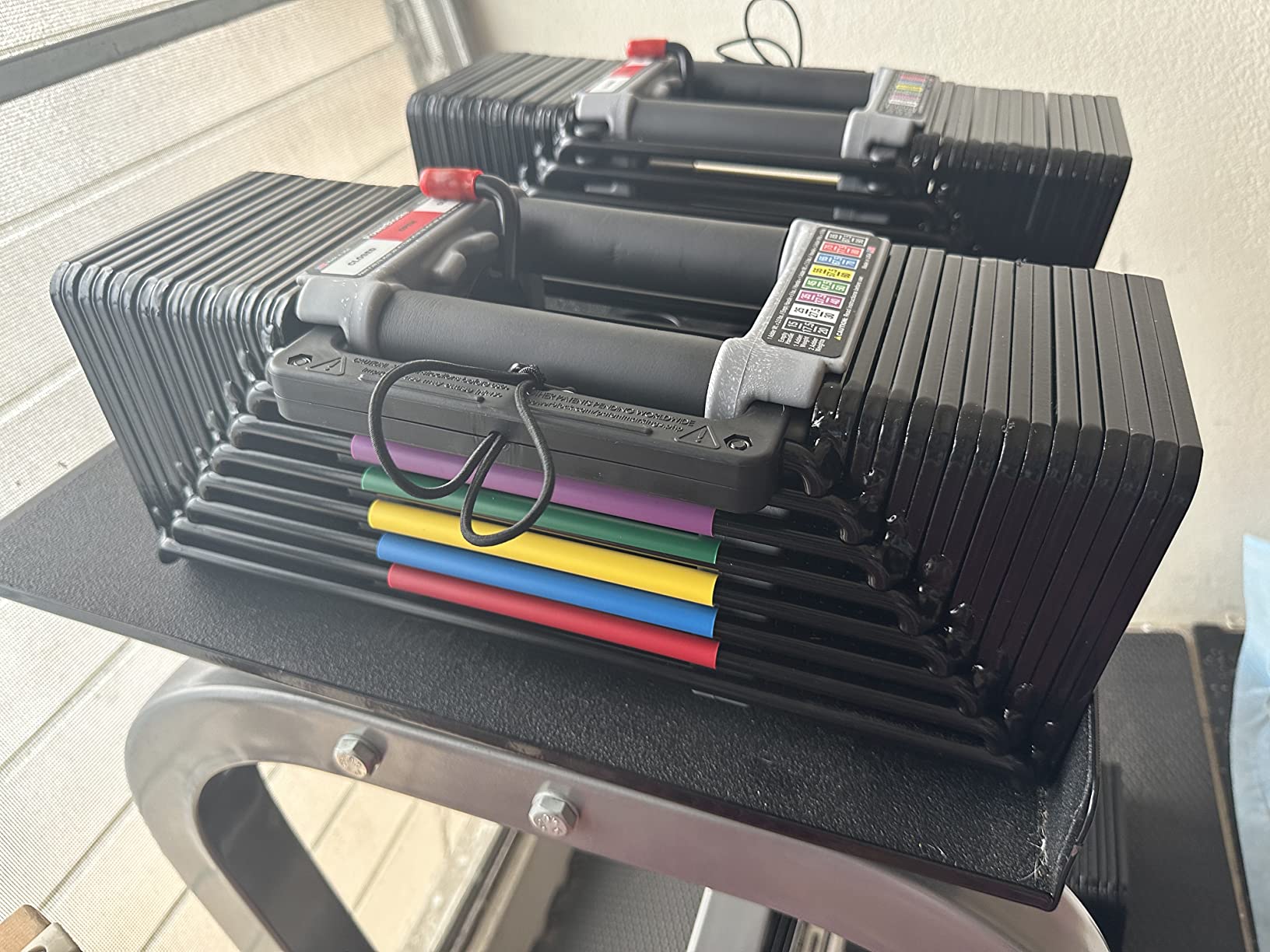 PowerBlock Elite USA 90 Pound Adjustable Dumbbells, Sold in Pairs, 5-90 lb. | Includes Stage 1, 2 & 3 expansions customer photo 1