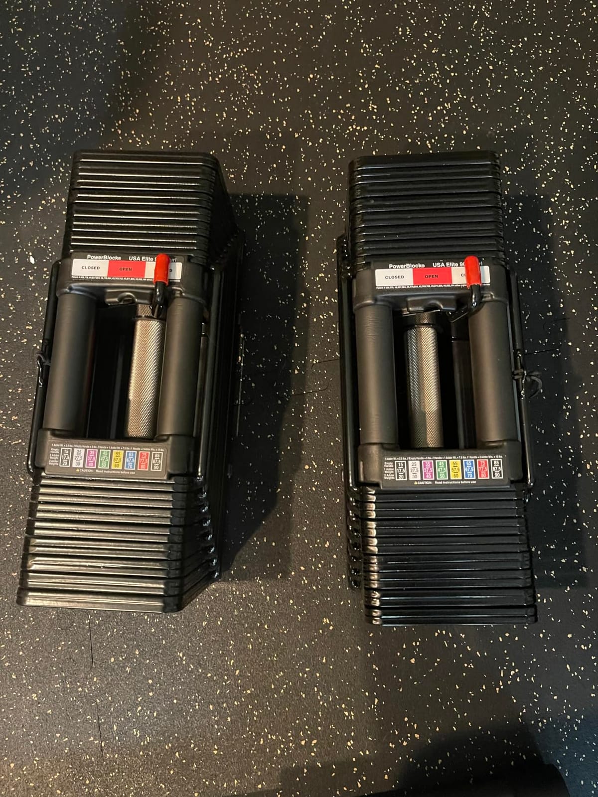 PowerBlock Elite USA 90 Pound Adjustable Dumbbells, Sold in Pairs, 5-90 lb. | Includes Stage 1, 2 & 3 expansions customer photo 2