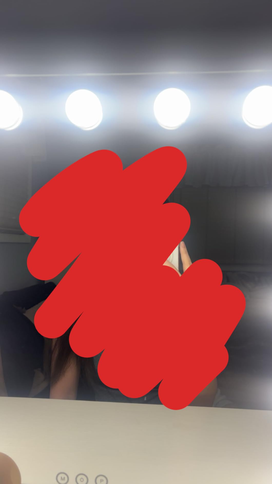 Gvnkvn Vanity Mirror with Lights, 32 x 24 Tabletop Hollyhood Makeup Mirror, Hollywood Lighted Mirror with 18 Dimmable LED Bulbs,3 Colors Modes,Touch Control,Metal Frame, customer photo 2