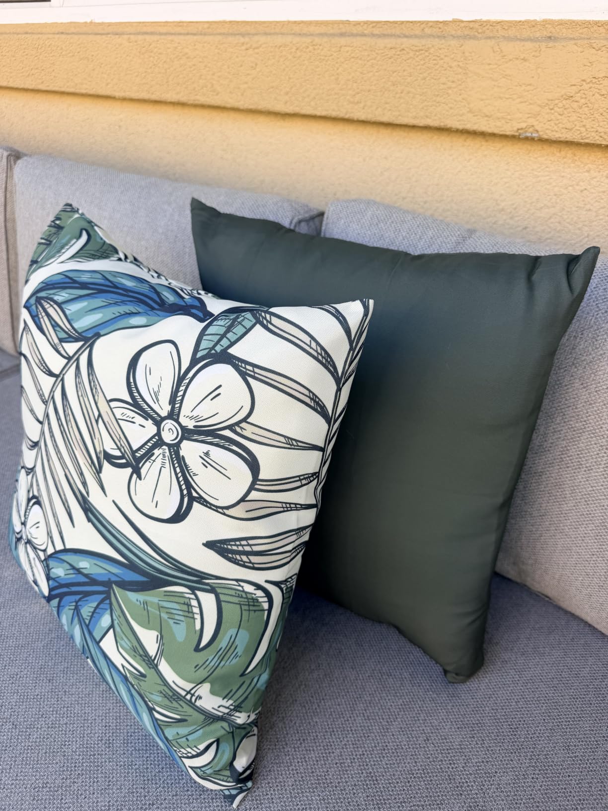 Outdoor Lumbar Pillows 12x20 inch, Rectangle Throw Pillows with Inserts, Decorative Lumbar Cushions for Patio Furniture Garden Couch Home Sofa Office Chair, Pack of 2, Paisley Multi customer photo 1