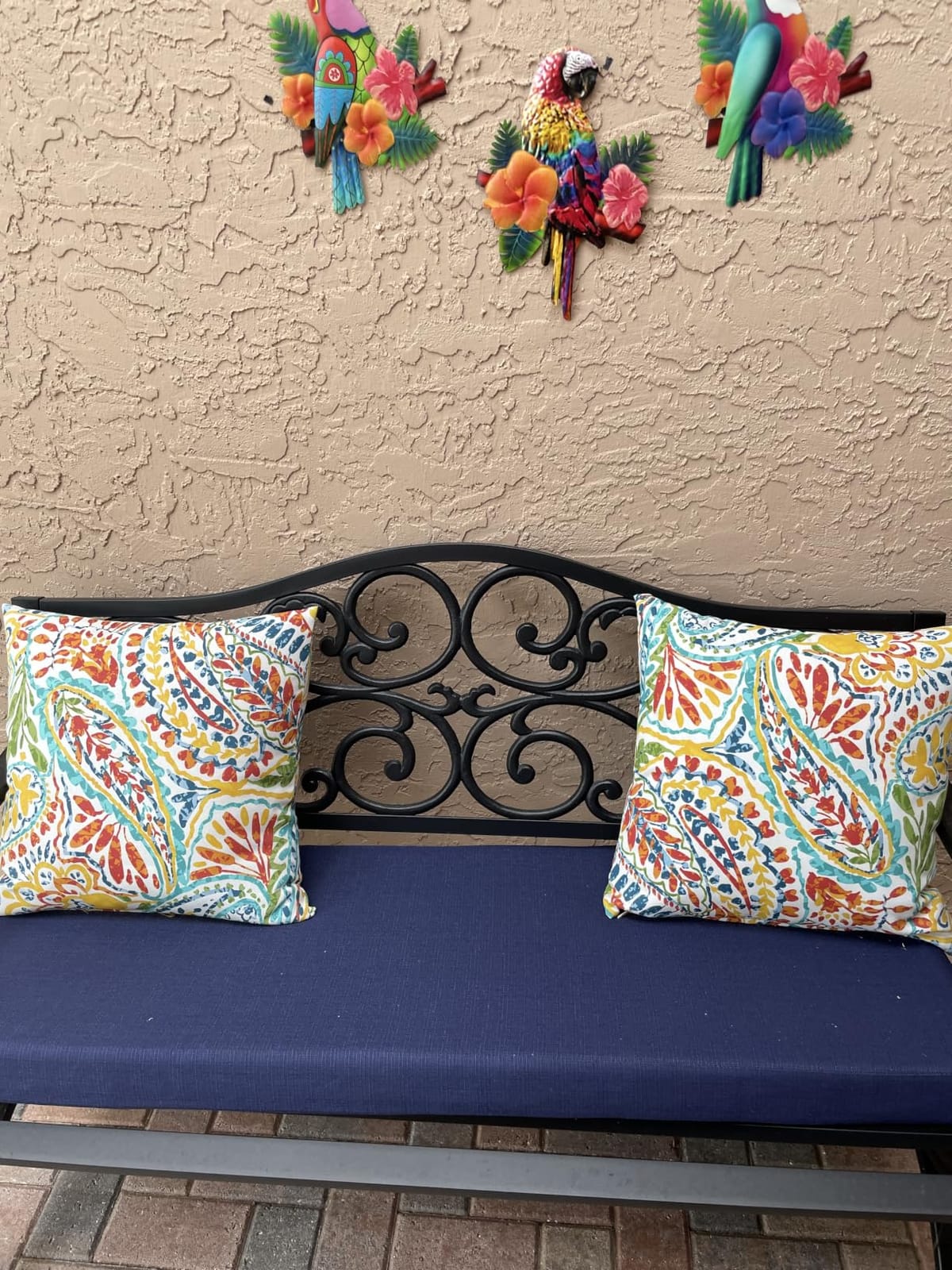 Outdoor Lumbar Pillows 12x20 inch, Rectangle Throw Pillows with Inserts, Decorative Lumbar Cushions for Patio Furniture Garden Couch Home Sofa Office Chair, Pack of 2, Paisley Multi customer photo 2