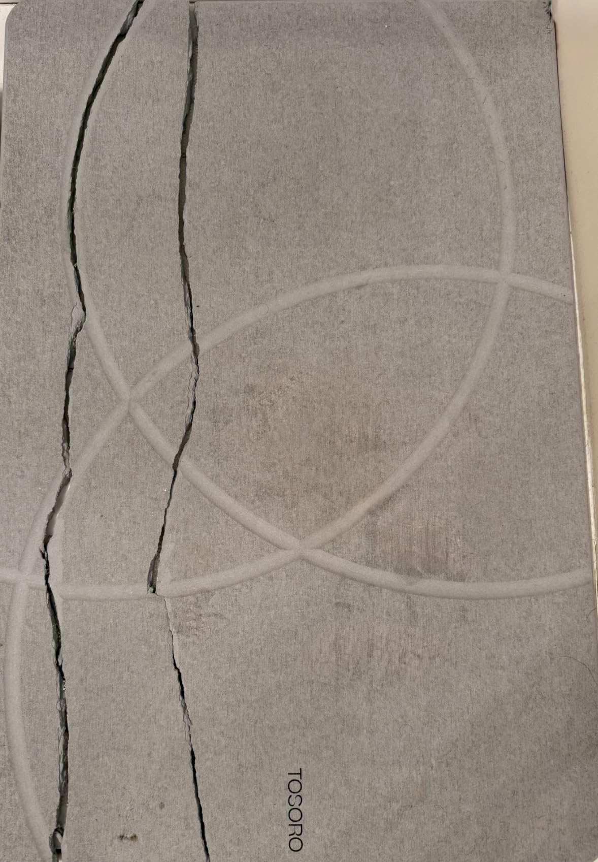 TOSORO - Stone Bath Mat Diatomaceous Earth Shower Mat Non-Slip Super Absorbent Diatomite Stone Bath Mats for Bathroom Floor Quick Drying Natural Easy to Clean (23.5 x 15) - Graphite customer photo 1