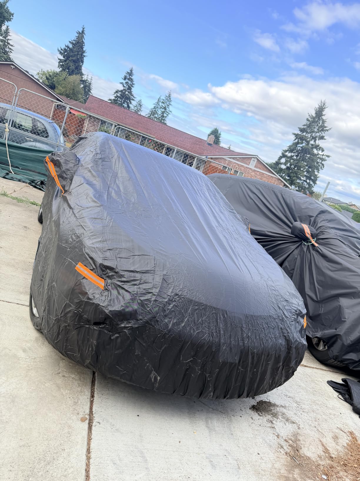 Kayme 7 Layers Waterproof Car Cover for Jeep Wrangler 4 Dr | Thick heavy-weight composite fabric, all-weather wind-dust-UV protection, inner cotton layer shields vehicle paint customer photo 2