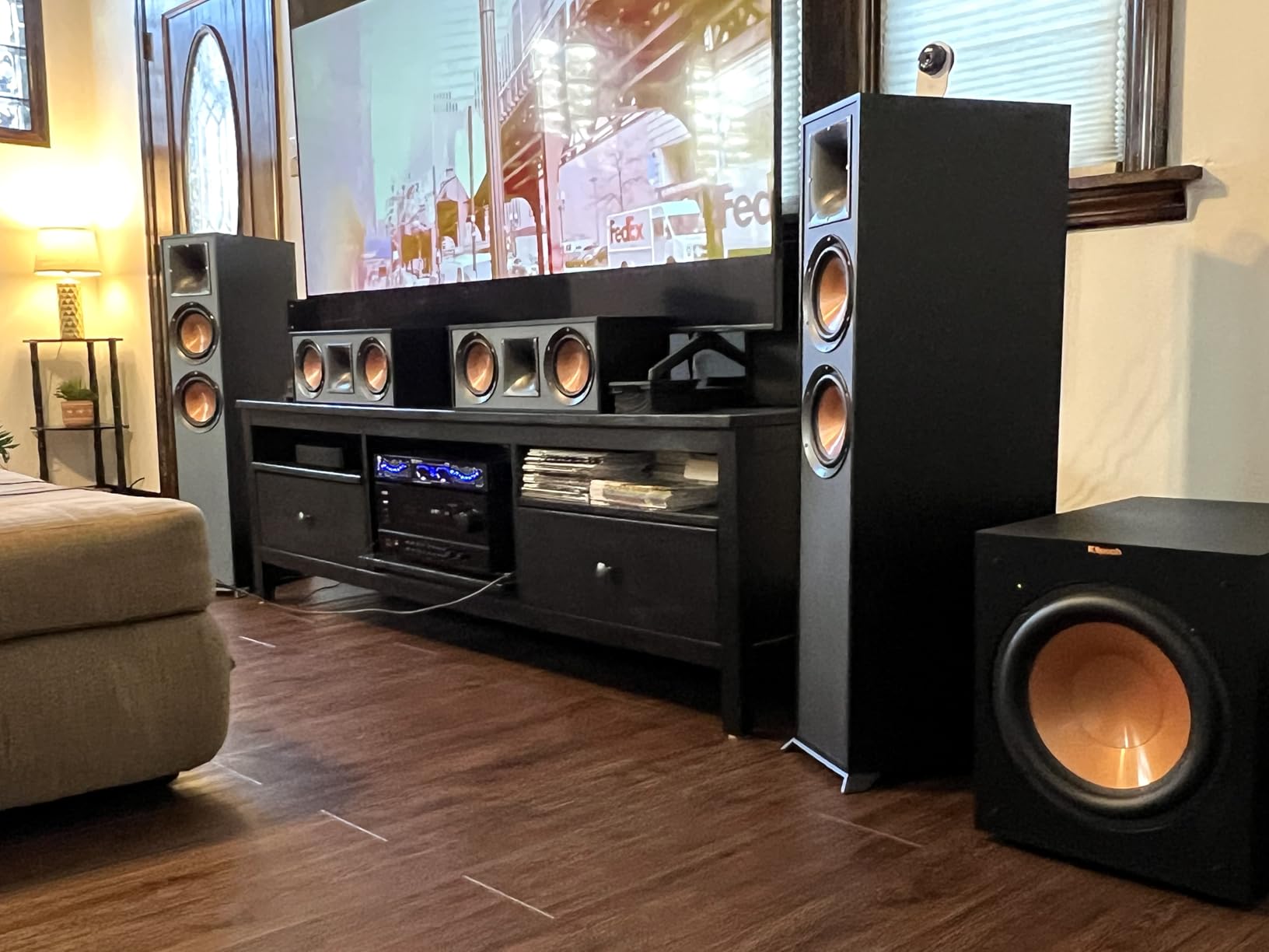 Klipsch Reference R-620F Floorstanding Speaker, Black Textured Wood Grain Vinyl, Pair customer photo 2