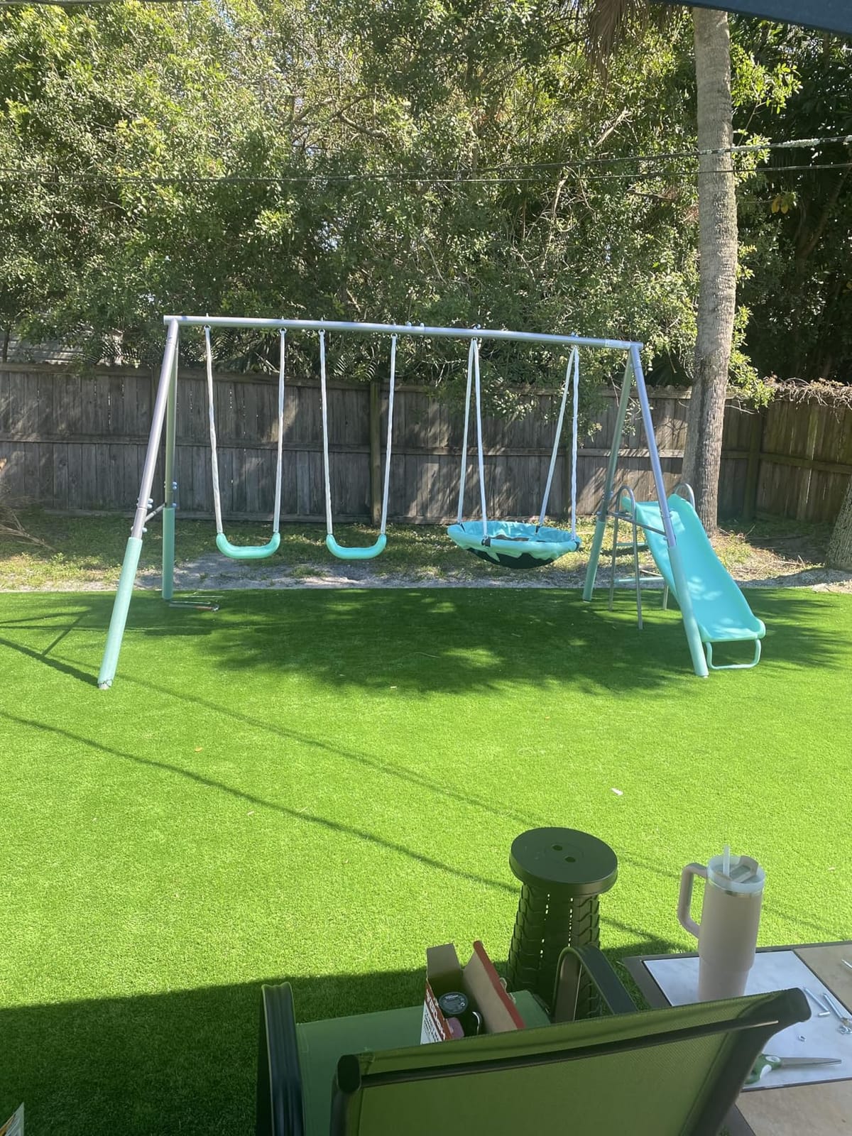 Sportspower Super Saucer Metal Swing Set: 2 Swings customer photo 2