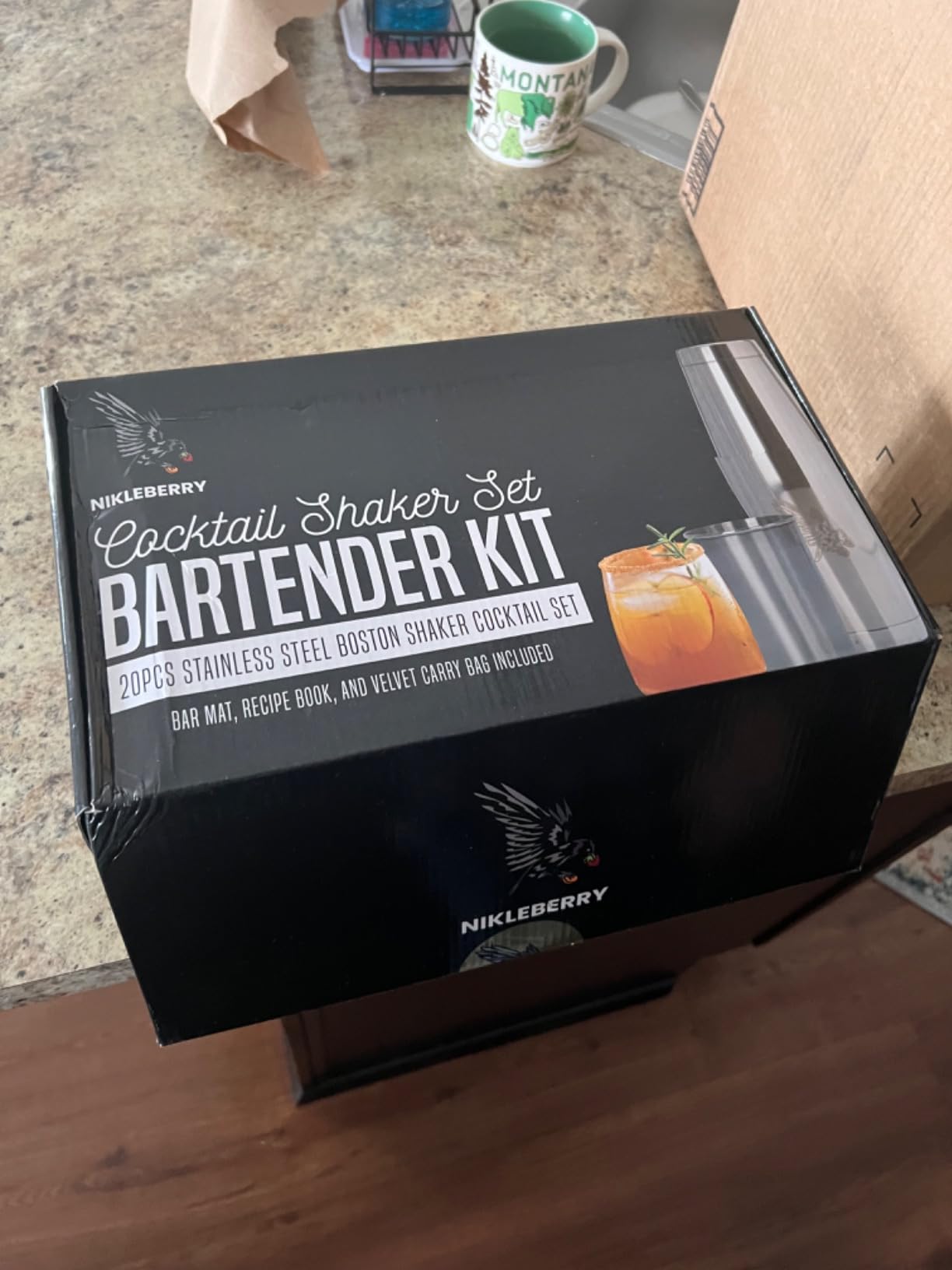 Premium 18-Piece Bartender Kit - Mixology Cocktail Shaker Set with Modern Bamboo Stand, Weighted Boston Shaker, Bar Mat & Recipe Book | 304 Stainless Steel Home Bar Accessories customer photo 2