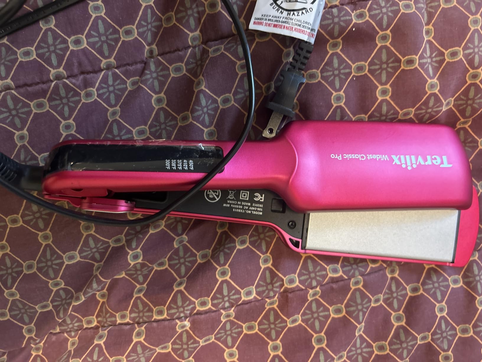 Terviiix 2 Inch Extra Wide Flat Iron Hair Straightener, Ceramic Tourmaline | For Thick, 4C Natural, Coarse & Curly Hair, 30s Fast Heat, 300-450°F Adjustable, Auto Shut Off, Dual Voltage customer photo 1