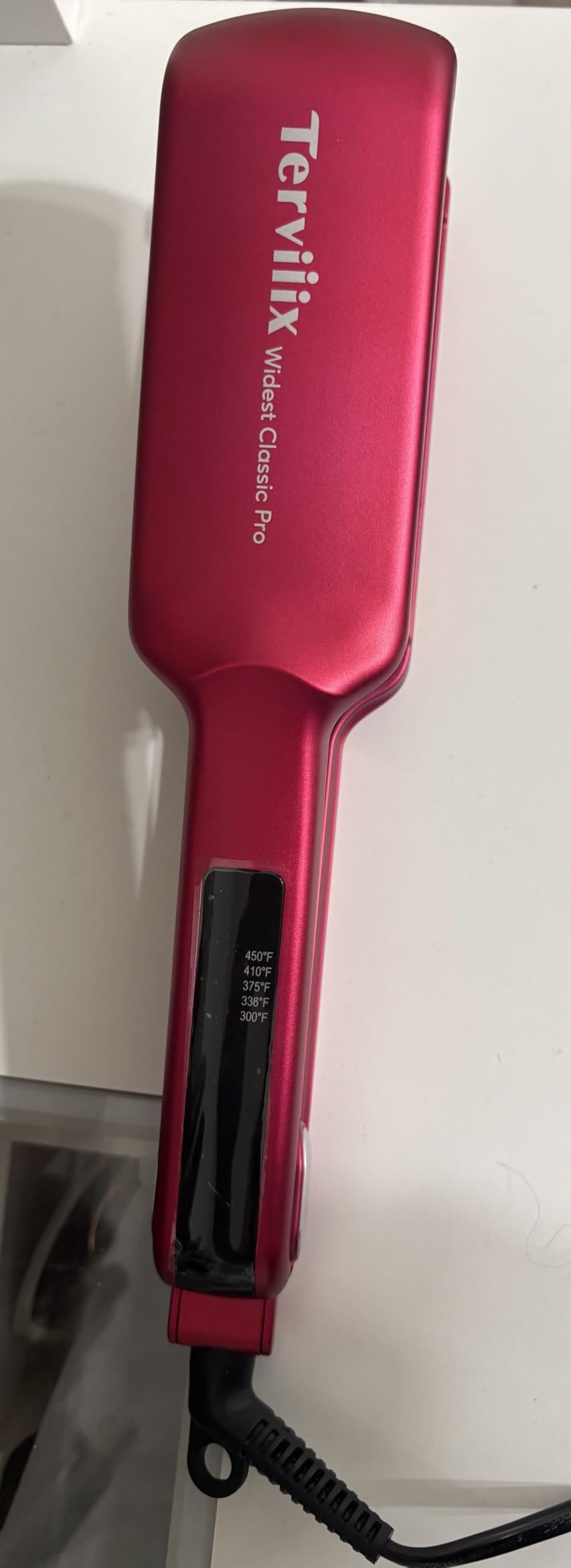 Terviiix 2 Inch Extra Wide Flat Iron Hair Straightener, Ceramic Tourmaline | For Thick, 4C Natural, Coarse & Curly Hair, 30s Fast Heat, 300-450°F Adjustable, Auto Shut Off, Dual Voltage customer photo 2