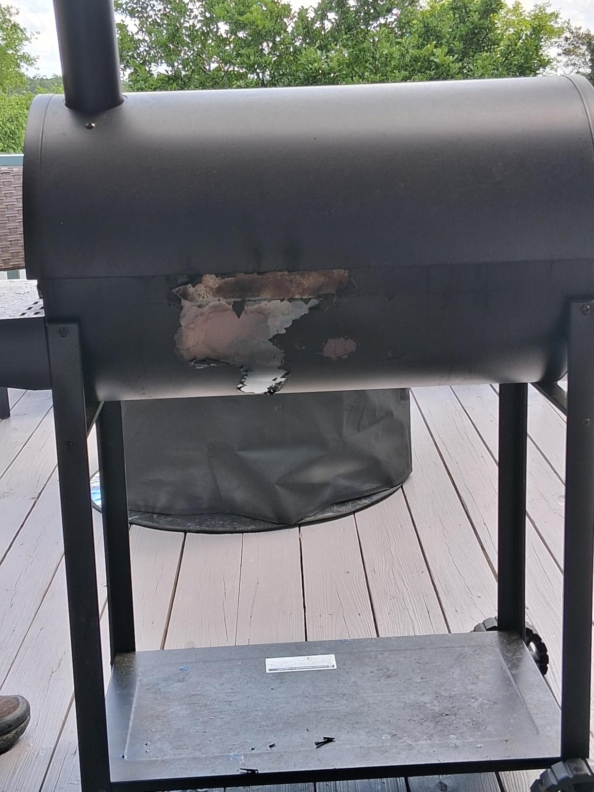 Royal Gourmet CC1830T Barrel Charcoal Grill, Front Storage Basket, Hooks customer photo 2