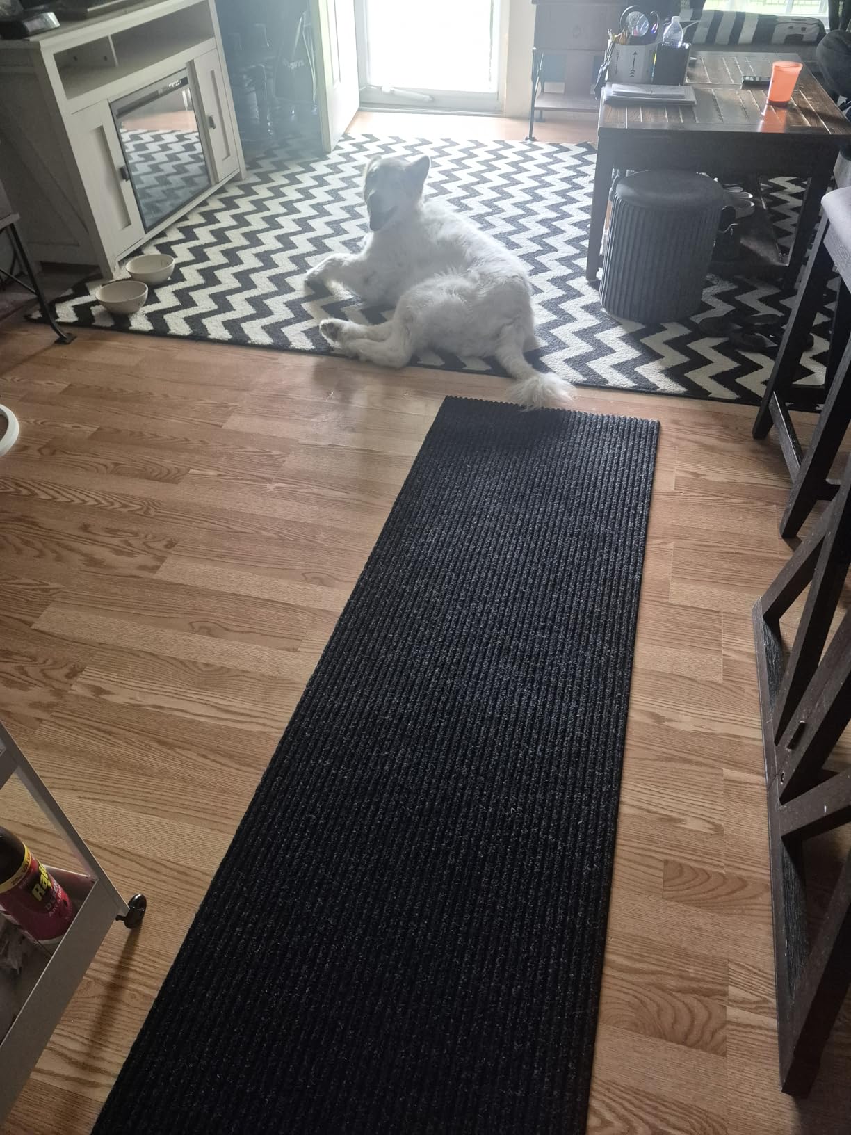 Ottomanson Waterproof Runner Rug 2'x6, Non Slip Indoor Outdoor Door Mat | Heavy Duty Commercial Industrial Utility Entryway Carpet, Hallway, Garage, Patio, Rubber Backed, Low Profile, Black customer photo 2