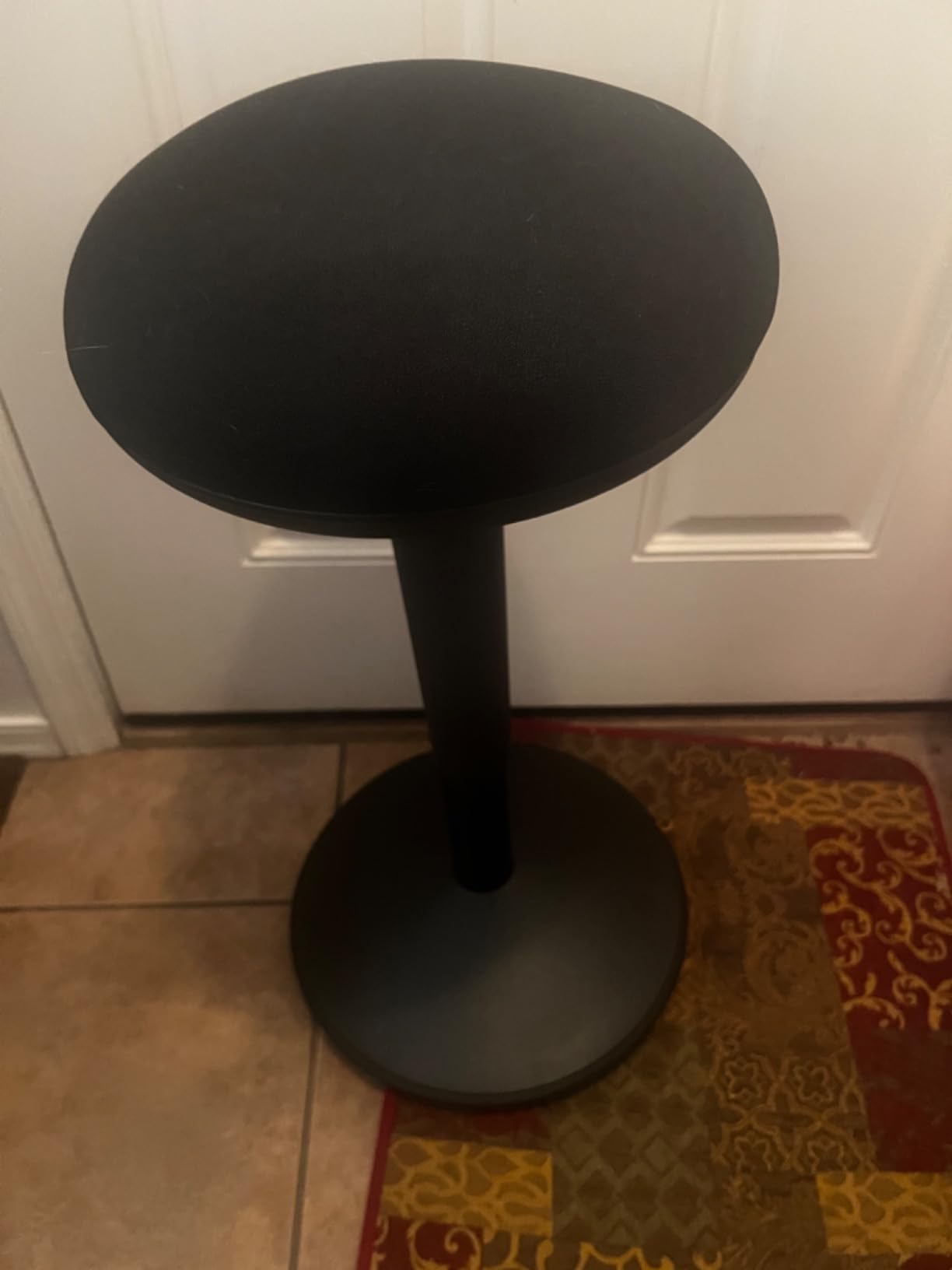 Adjustable Standing Desk Chair - Active Sitting Wobble Stool for Core Strength & Posture, 360° Swivel Leaning Perch Seat for Adults Home Office, Black customer photo 1