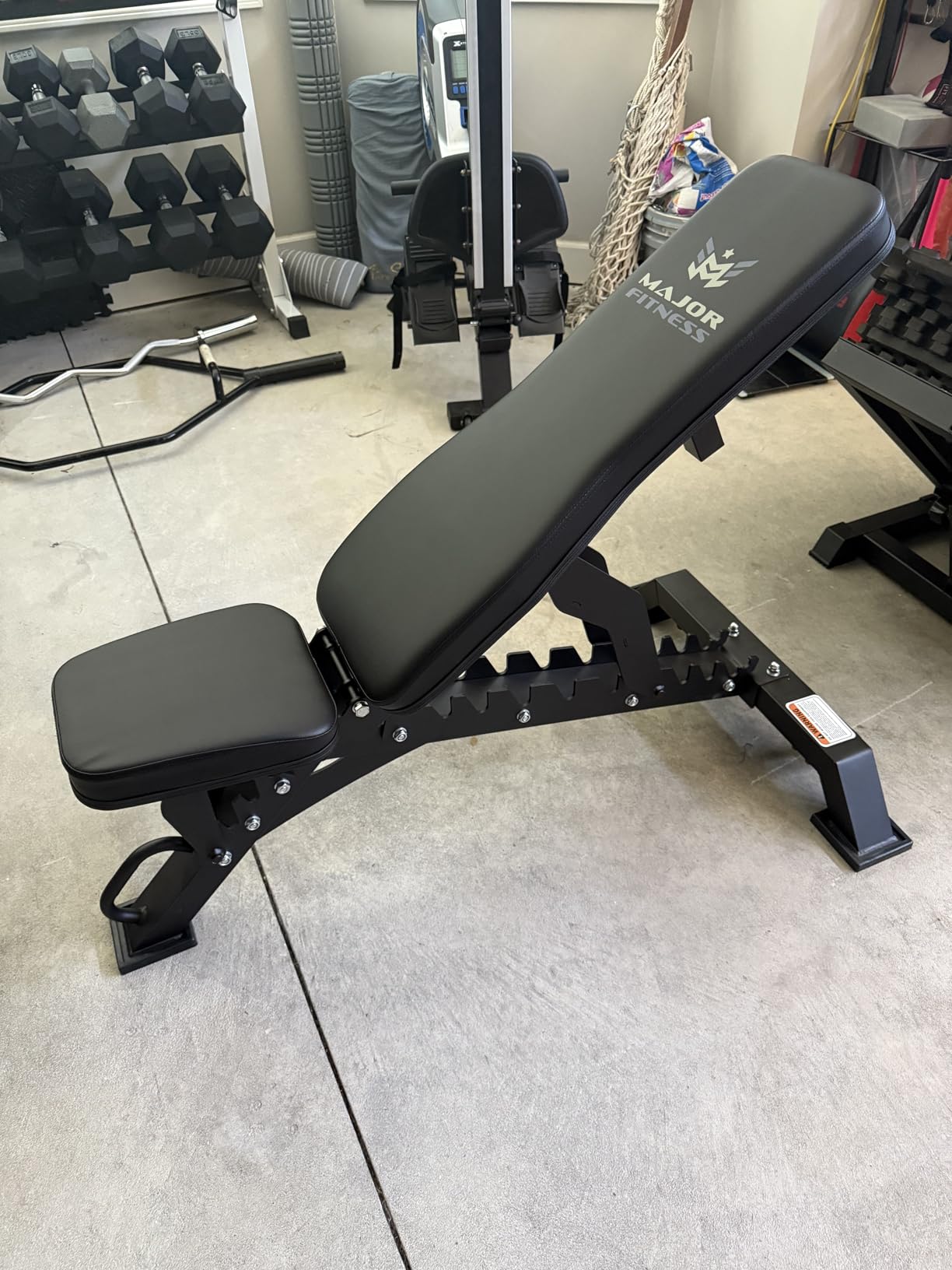 MAJOR FITNESS Weight Bench - 1300LBS Weight Capacity and 36 Adjustable Positions Strength Training Bench for Garage and Home Gym Workouts customer photo 2