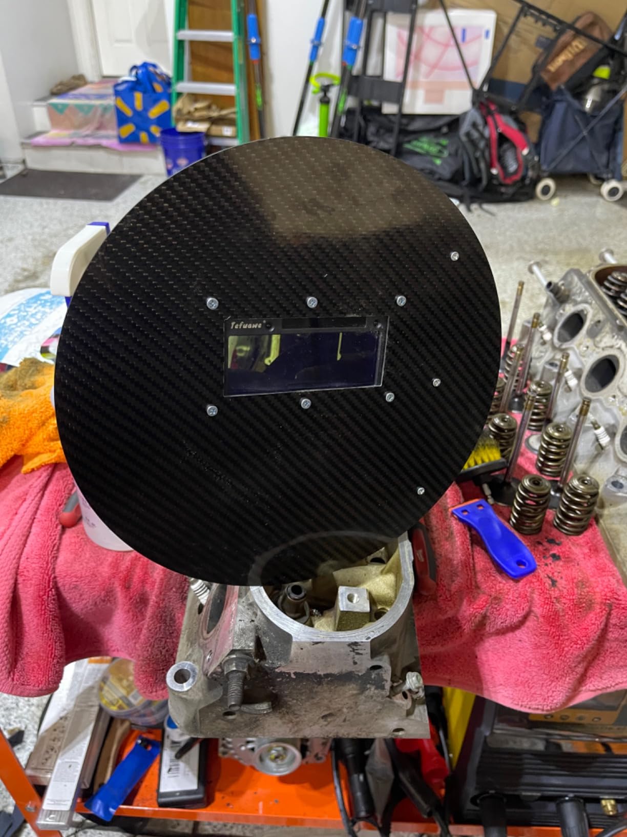 SturdyShape Pancake Welding Hood Ultralight for Pipeline Welders 10oz Carbon Fiber Pipeliner Helmet customer photo 1