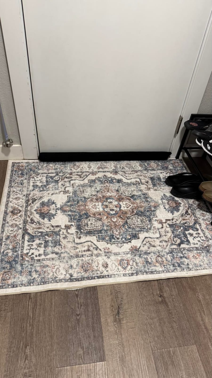 Hallway Washable Runner Rug - 2'6x14 Kitchen Rugs Entryway Rug Runner Vintage Soft Floor Mat Non Slip Indoor Farmhouse Carpet for Bathroom Living Room Bedroom (2'6''x14', Beige) customer photo 1