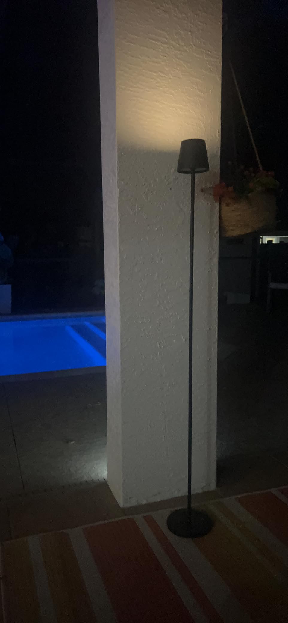 O'Bright Sandy Cordless LED Floor Lamp for Outdoor/Indoor, Rechargeable, Water Resistant, Dimmable, Carry Light, Adjustable Height Stand Lamp for Patio, Living Room, Bedside, Table Night Lamp, Black customer photo 2