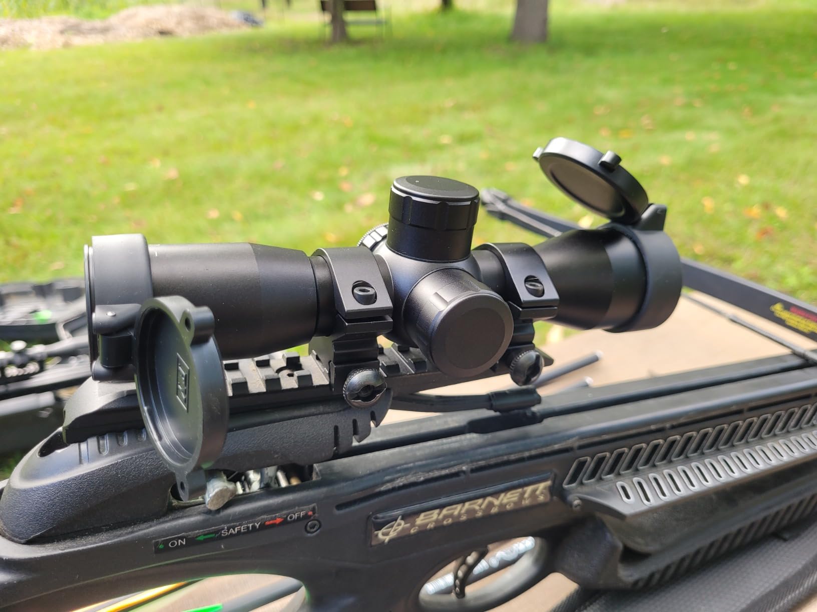 CVLIFE 4x32 Crossbow Scope, Red Green Illuminated Compact Crossbow Scopes for Hunting 20-100 Yards, Circles and Rangefinder Etched Glass Reticle Optic customer photo 1
