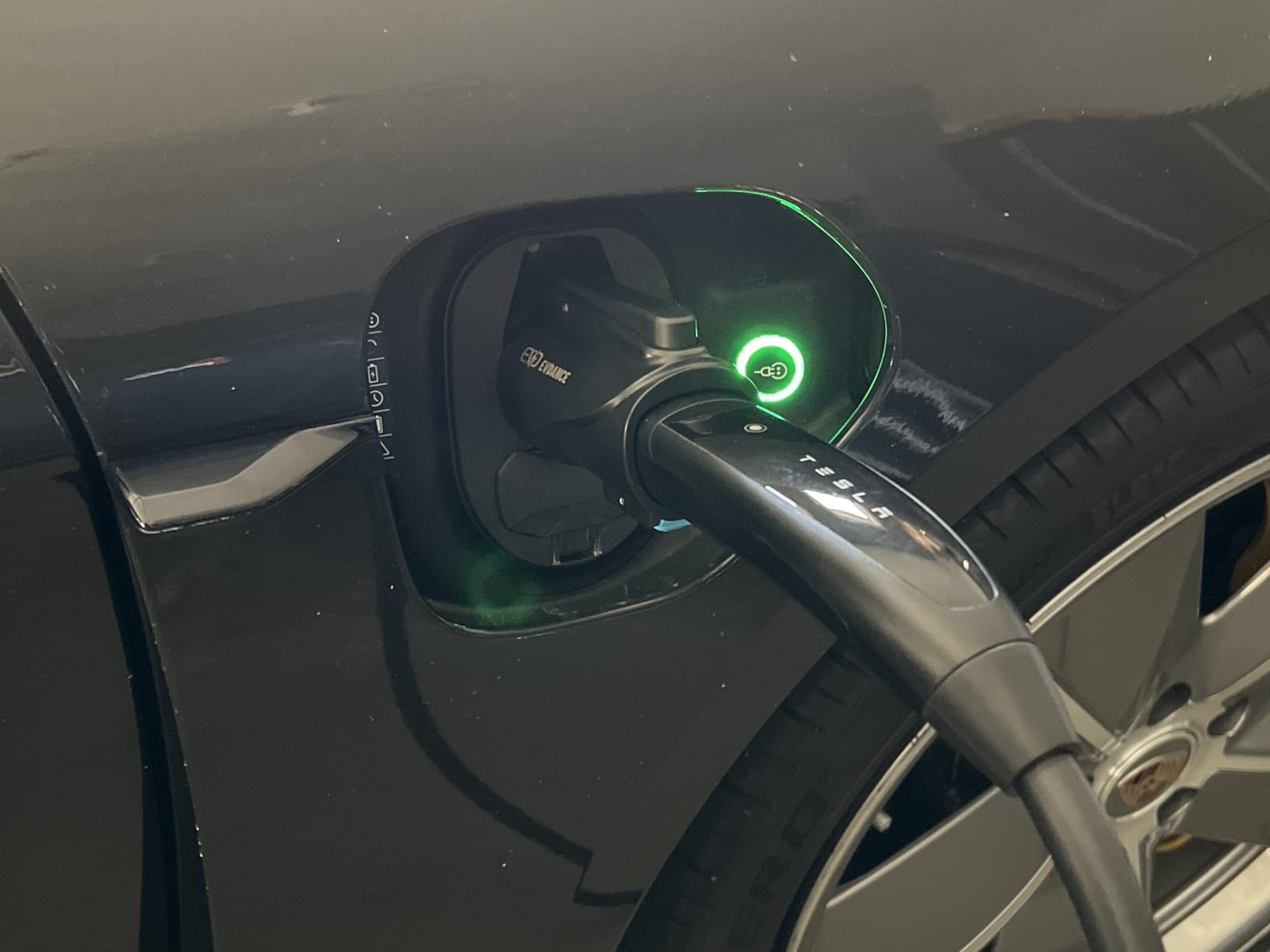 EVDANCE NACS to J1772 Charging Adapter - Max 80 Amp & 250V J1772 EV Adapter Compatible with Tesla High Powered Connectors Destination Chargers and Mobile Connectors (Black) customer photo 1