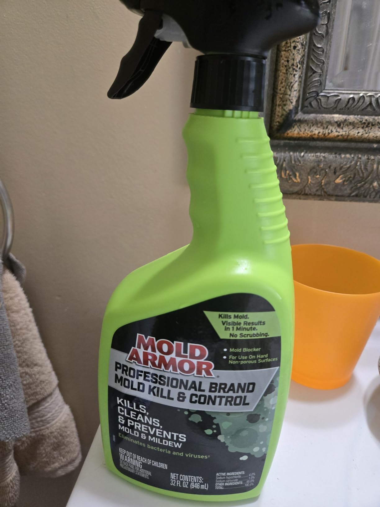 MOLD ARMOR Professional Brand Mold Kill & Control Spray, 32 oz., Hard Surface Mold and Mildew Remover, Visible Results in Minutes, Eliminates Bacteria and Viruses customer photo 2