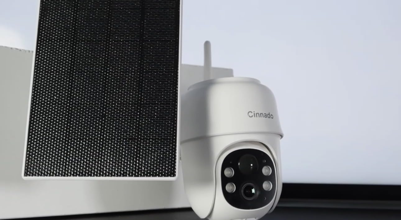 Cinnado 2K Outdoor Cameras for Home Security Solar Powered White B6 4 Pack customer photo 2