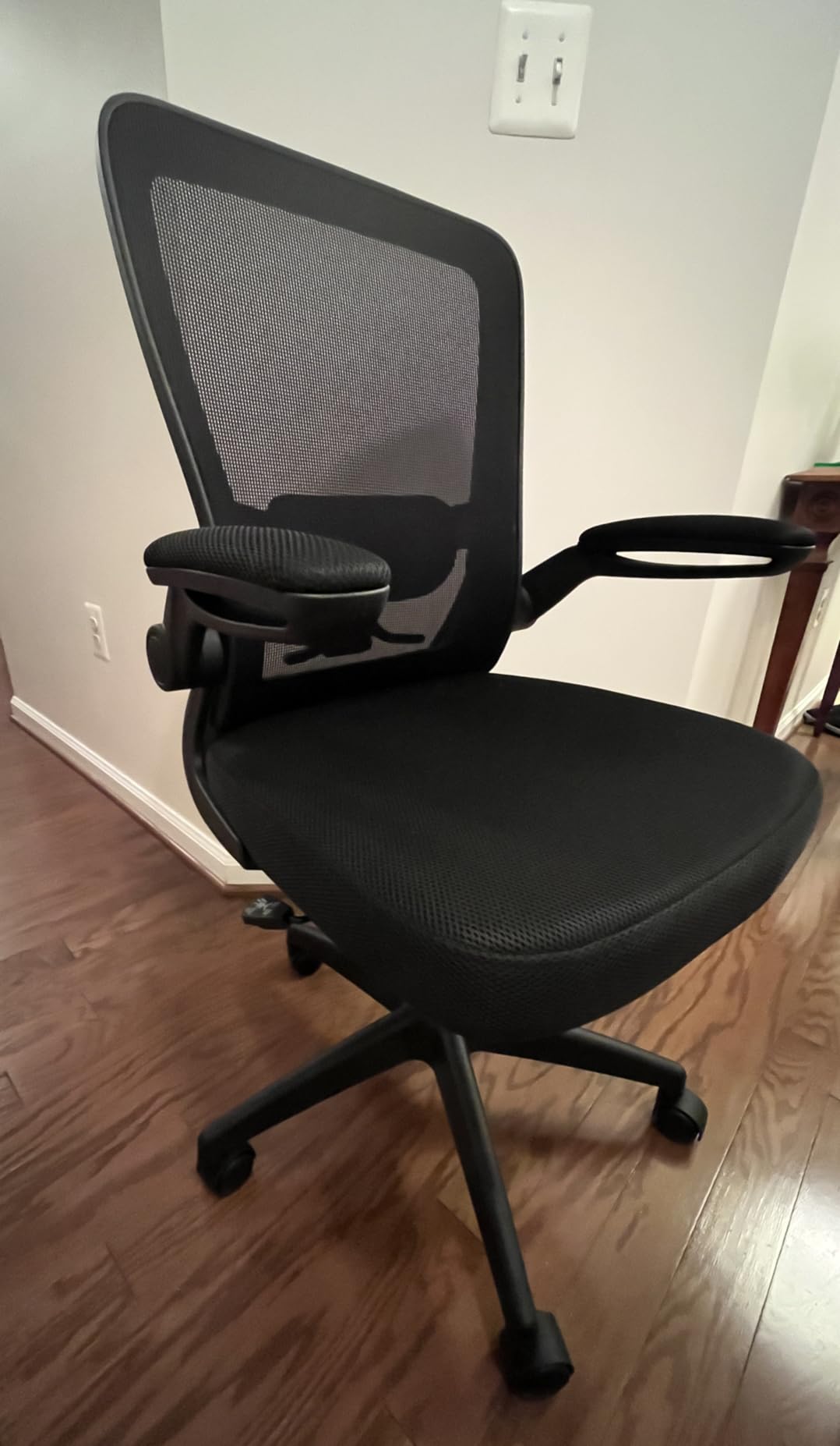 FelixKing Office Chair, Ergonomic Desk Chair Breathable Mesh Chairs Adjustable High Back Lumbar Support Flip-up Armrests, Executive Rolling Swivel Comfy Computer Chairs Home Office Green customer photo 1
