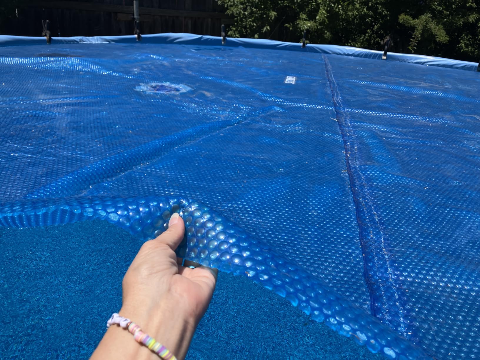 In The Swim 21' Standard Blue Round Solar Pool Cover 8 Mil | For Solar Heating Above Ground Pools and Inground Pools customer photo 1