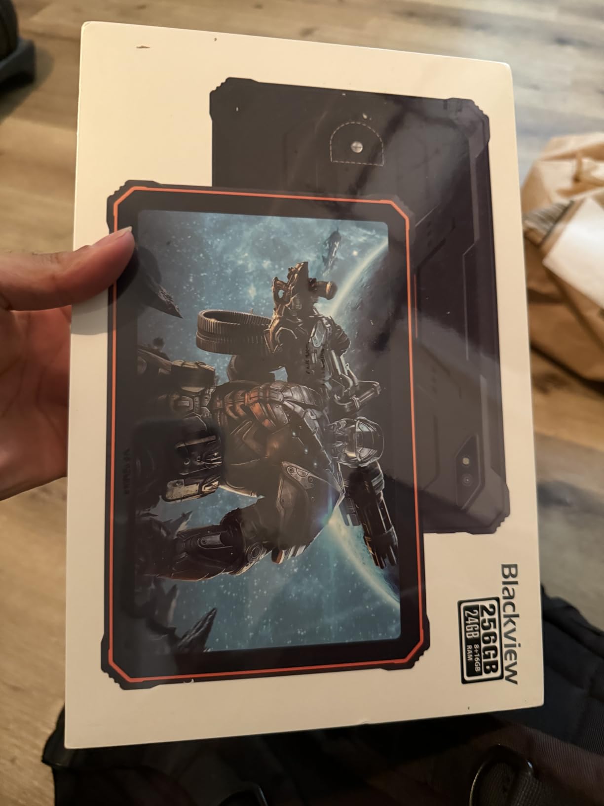 Blackview 2.4k 10.36 inch Rugged Tablet, 22000mAh Octa-core Android 15 Tablet, 24GB RAM+256GB ROM+1TB Expand, 48MP+16MP Camera Waterproof, 4G LTE/5G WiFi, BT 5.0/OTG/GPS-Orange customer photo 1